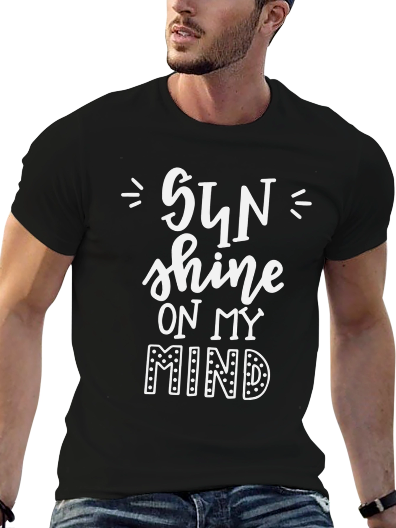 Sun Shine on My Mind Graphic Tee - Black