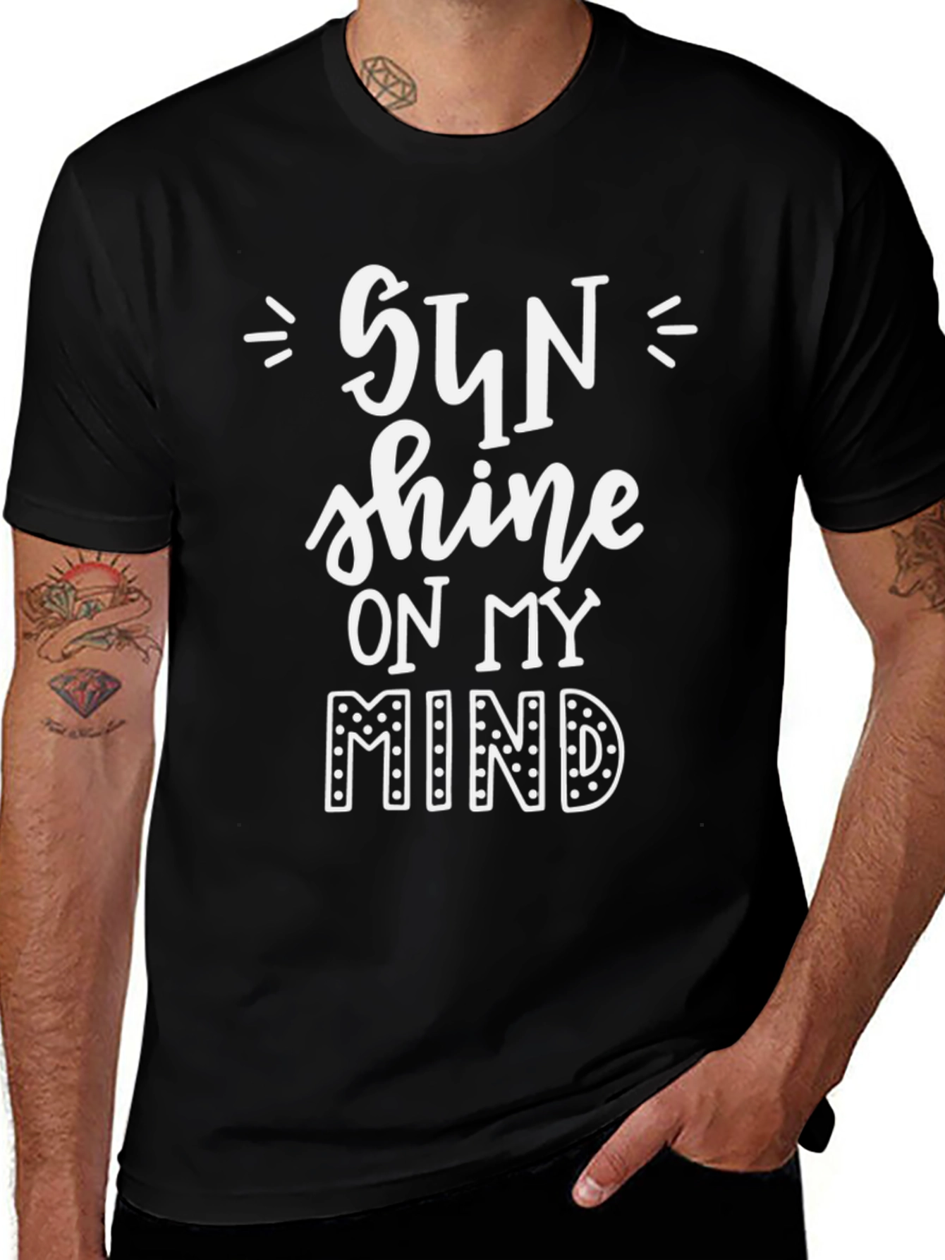 Sun Shine on My Mind Graphic Tee - Black