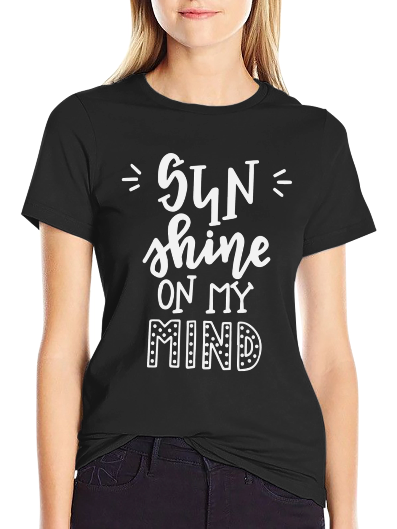 Sun Shine on My Mind Graphic Tee - Black