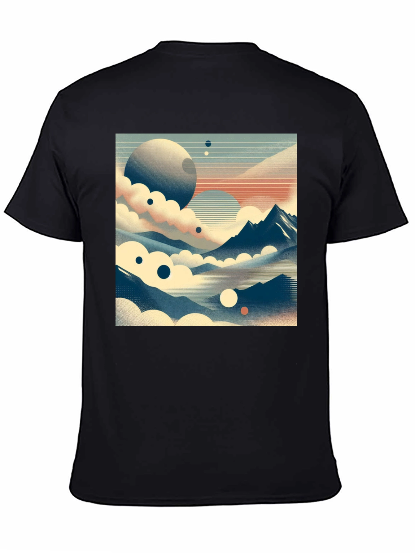 Cosmic Landscape Graphic Tee - Black