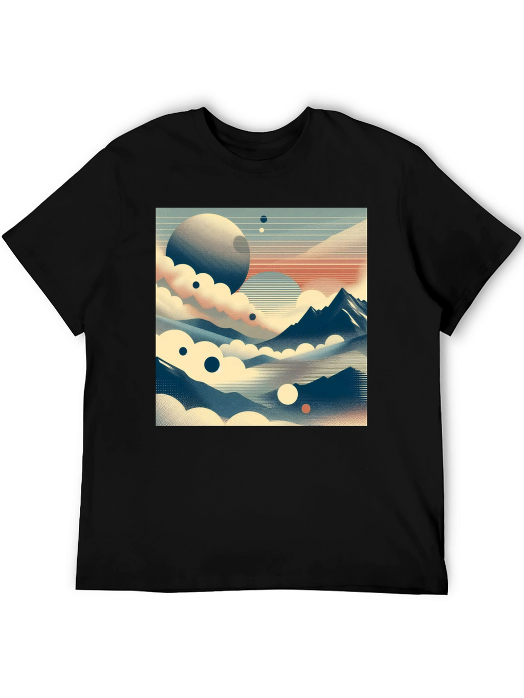 Cosmic Landscape Graphic Tee - Black