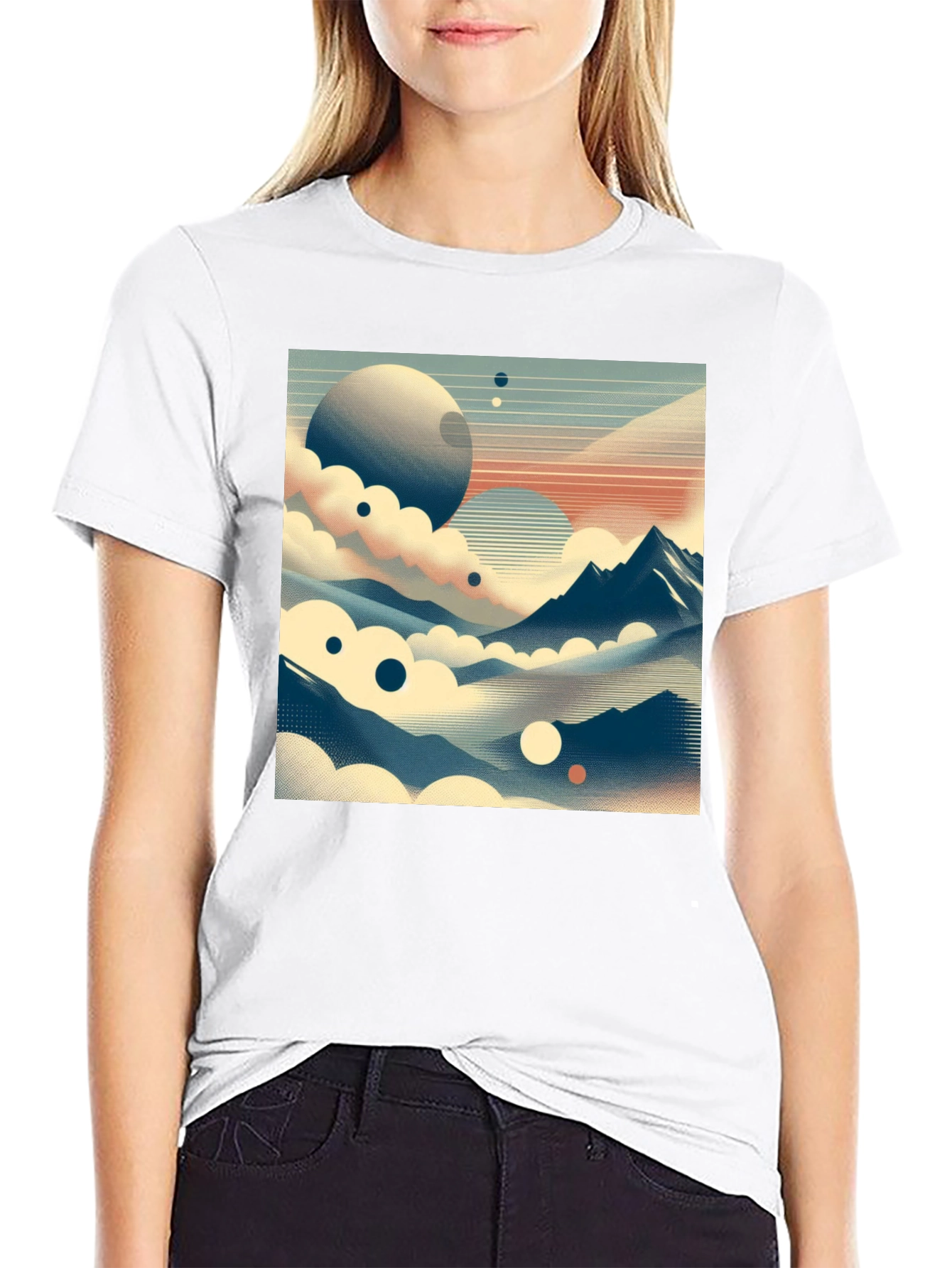 Cosmic Landscape Graphic Tee - Black