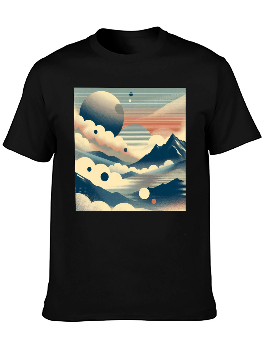 Cosmic Landscape Graphic Tee - Black