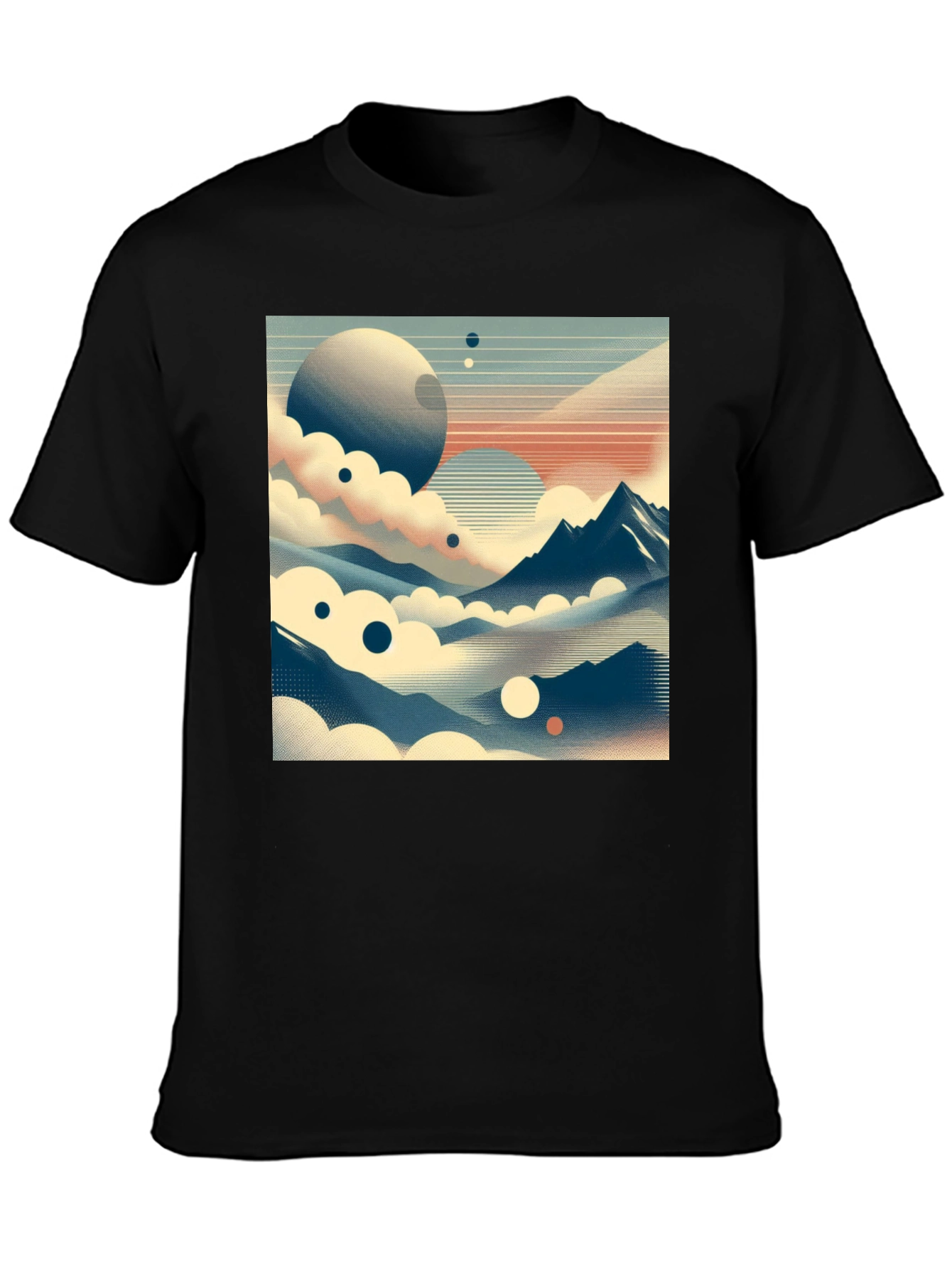 Cosmic Landscape Graphic Tee - Black
