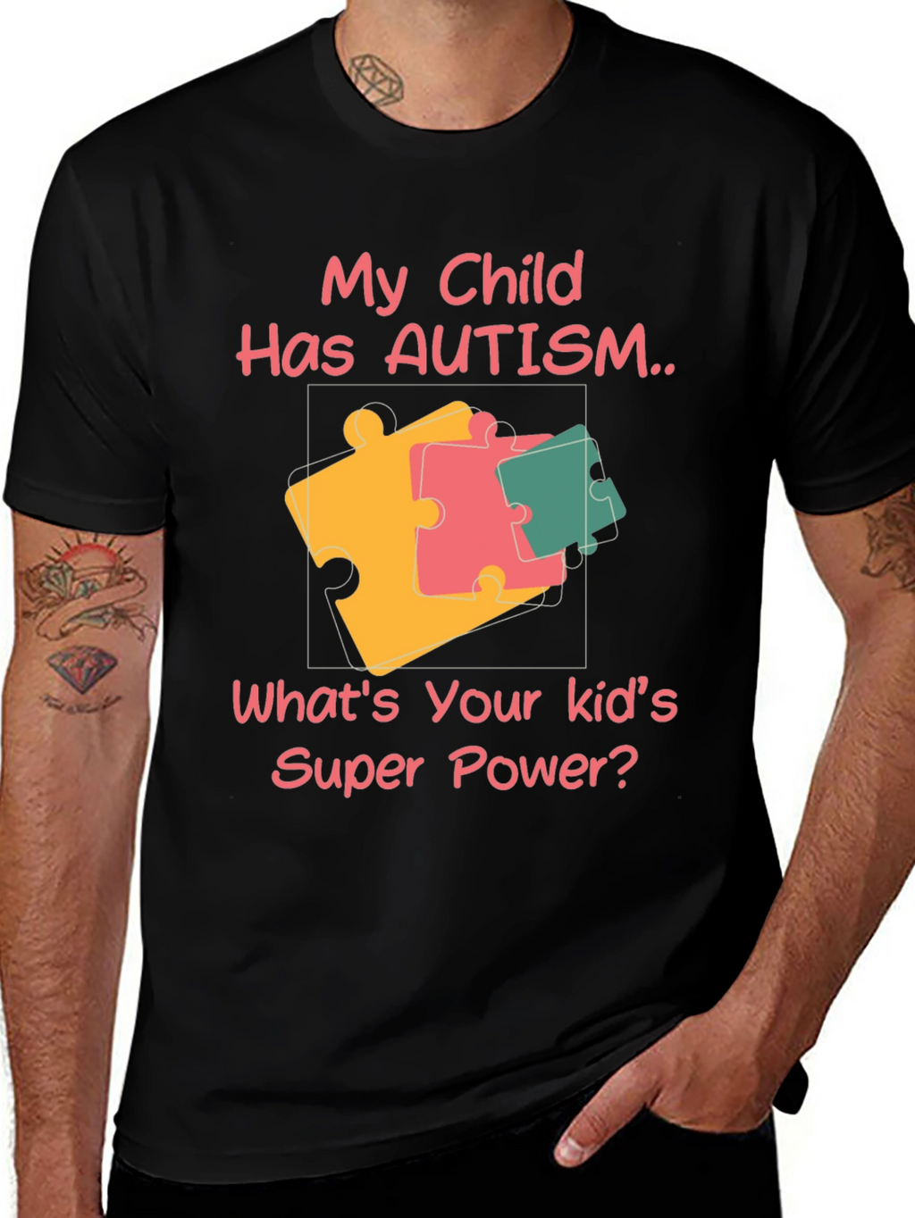 Autism Awareness Puzzle Piece Graphic Tee