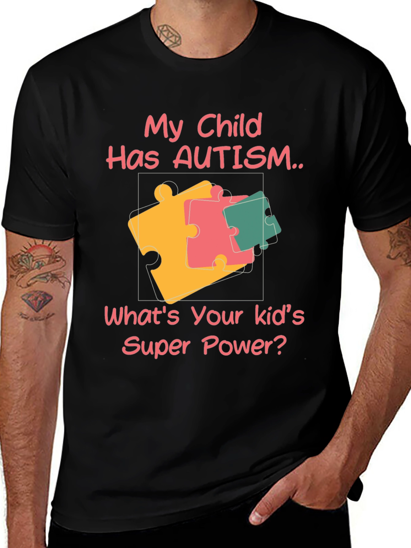 Autism Awareness Puzzle Piece Graphic Tee