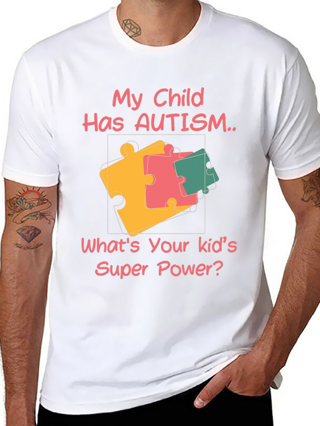 Autism Awareness Puzzle Piece Graphic Tee