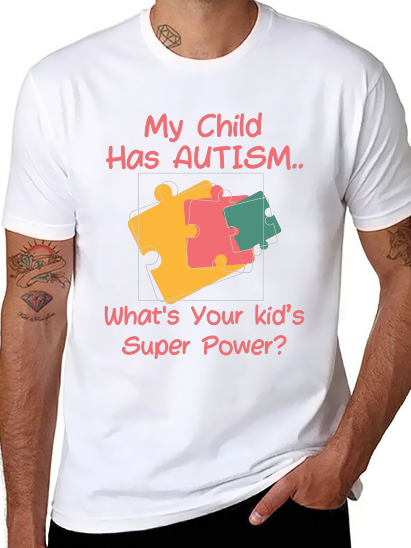 Autism Awareness Puzzle Piece Graphic Tee