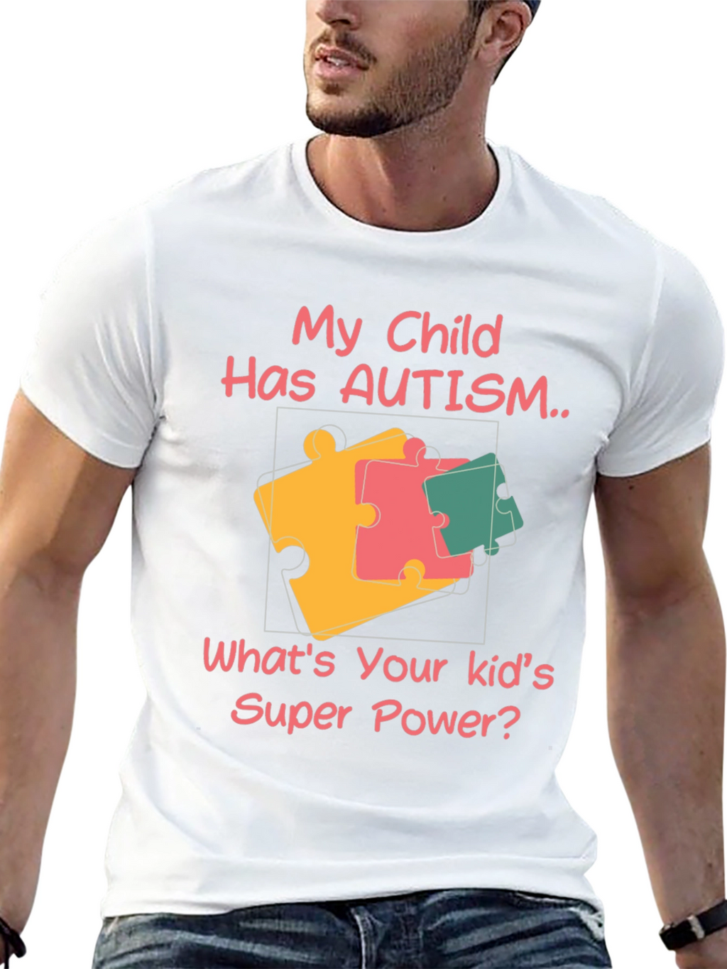 Autism Awareness Puzzle Piece Graphic Tee