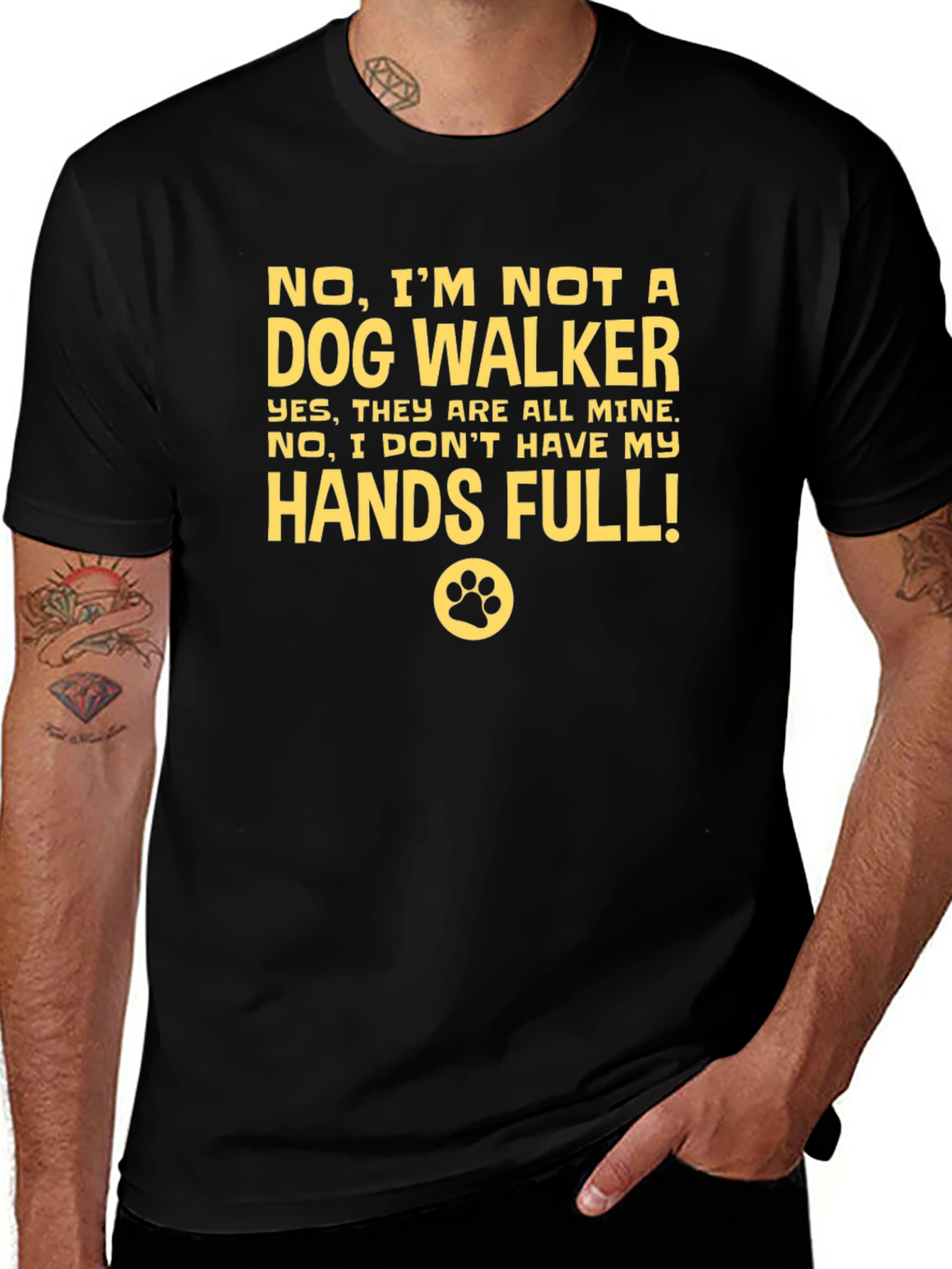 Dog Lover T-Shirt - Hands Full!