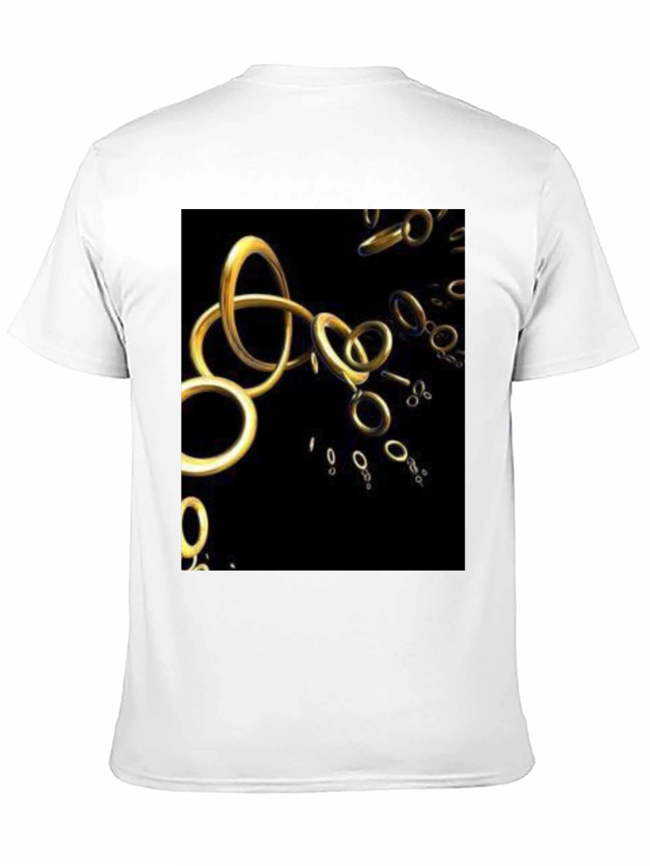 Golden Rings Graphic Black T-Shirt