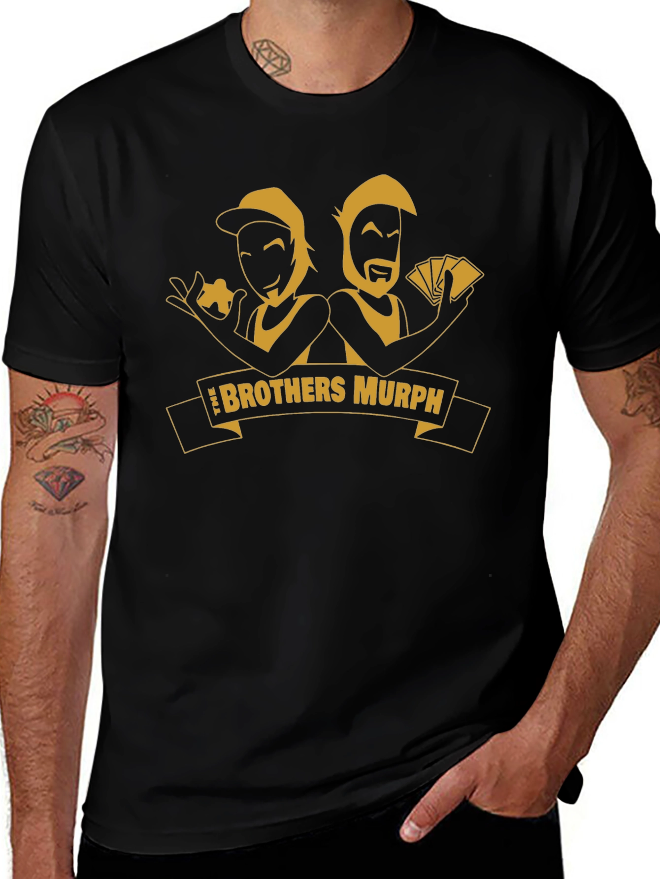 Brothers Murph Graphic Tee - Black Cotton T-Shirt