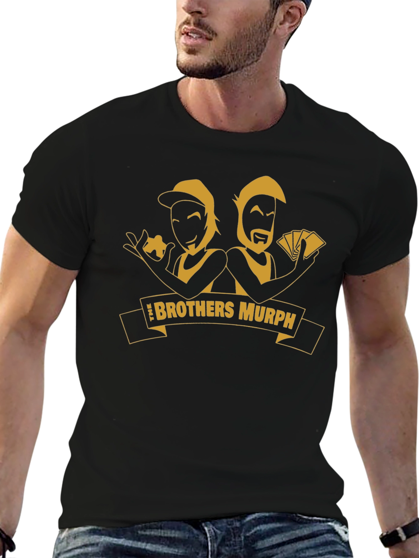 Brothers Murph Graphic Tee - Black Cotton T-Shirt