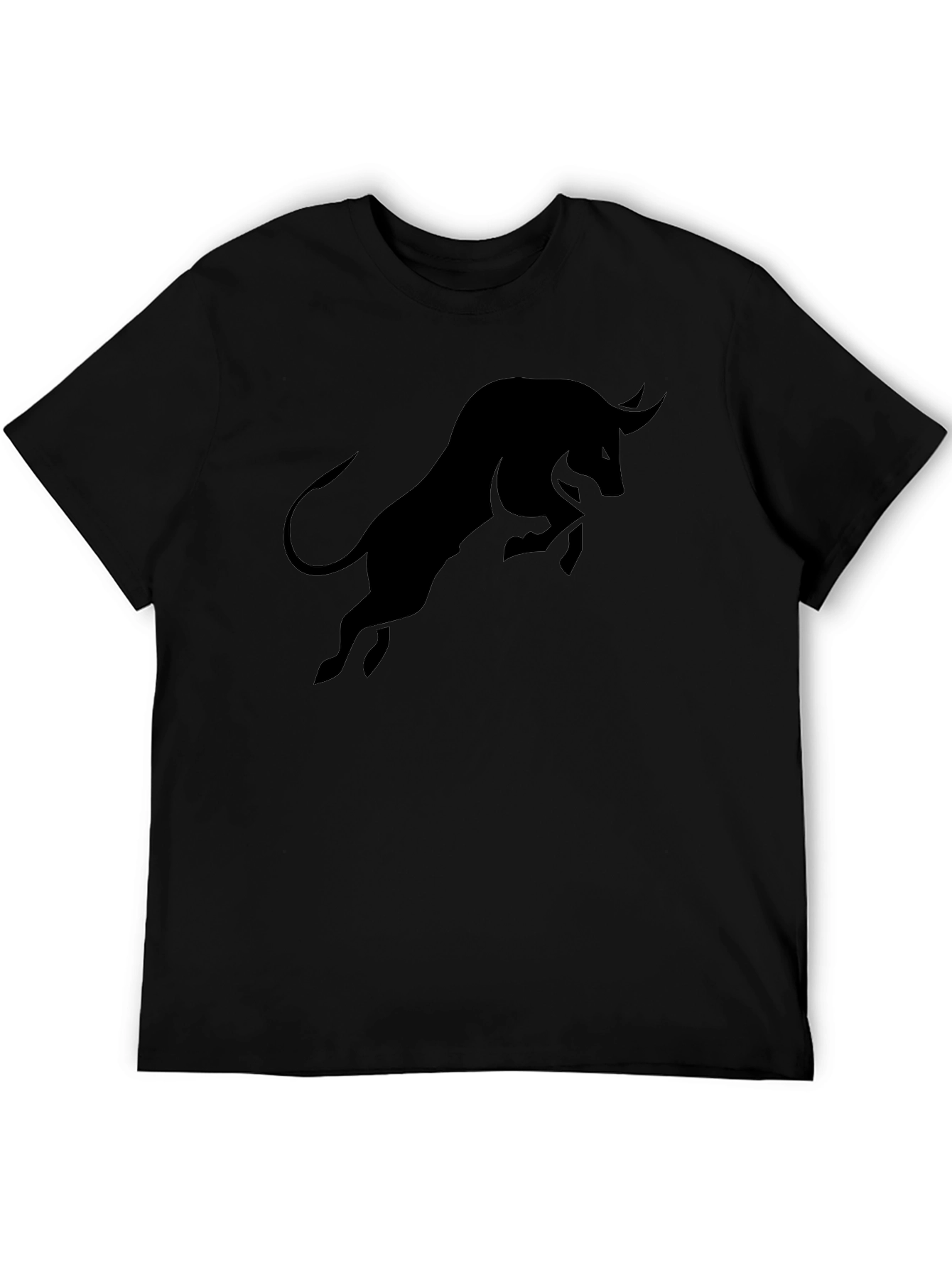 Black Bull Graphic Tee - Mens Short Sleeve Casual Shirt