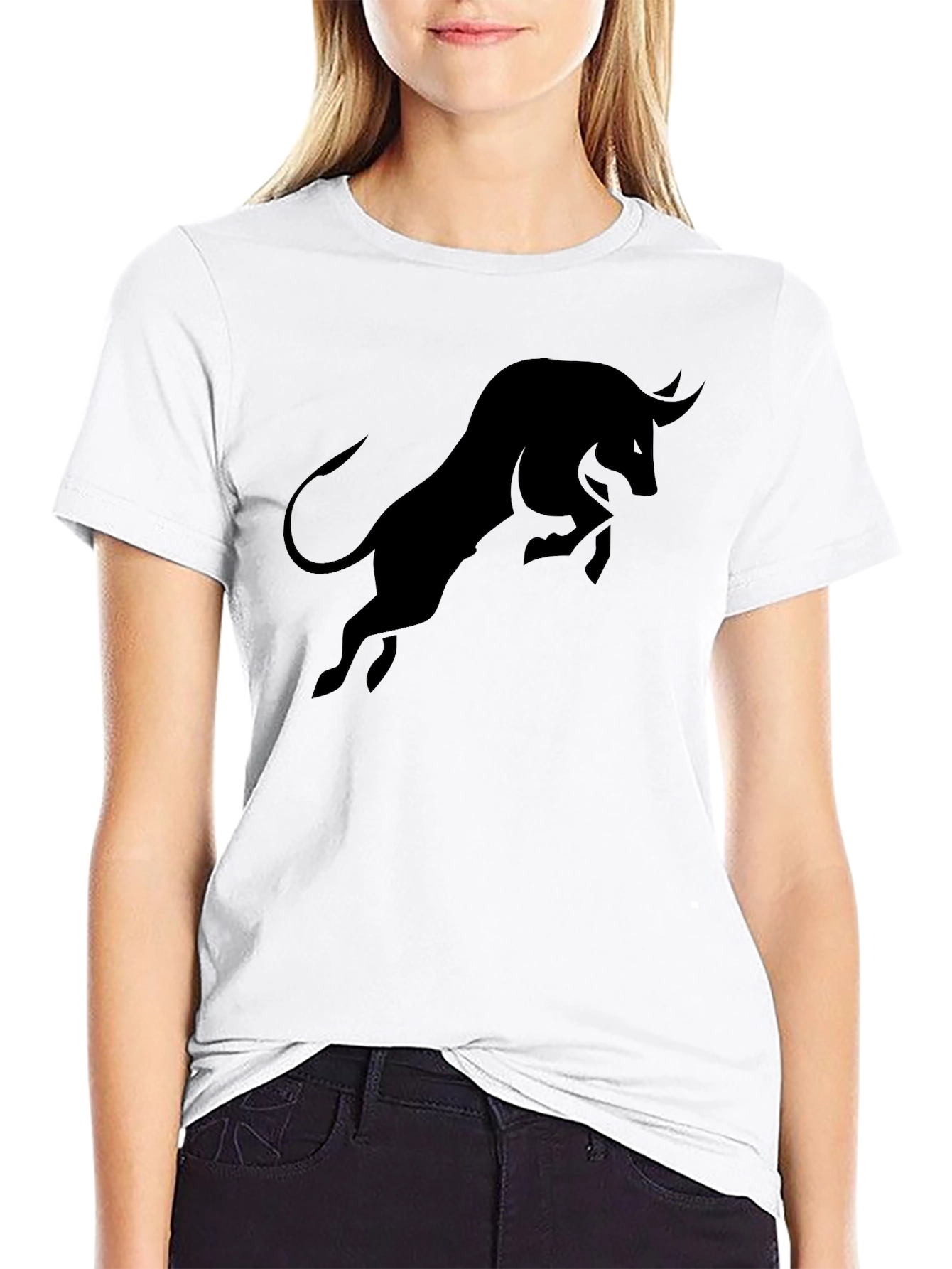 Black Bull Graphic Tee - Mens Short Sleeve Casual Shirt