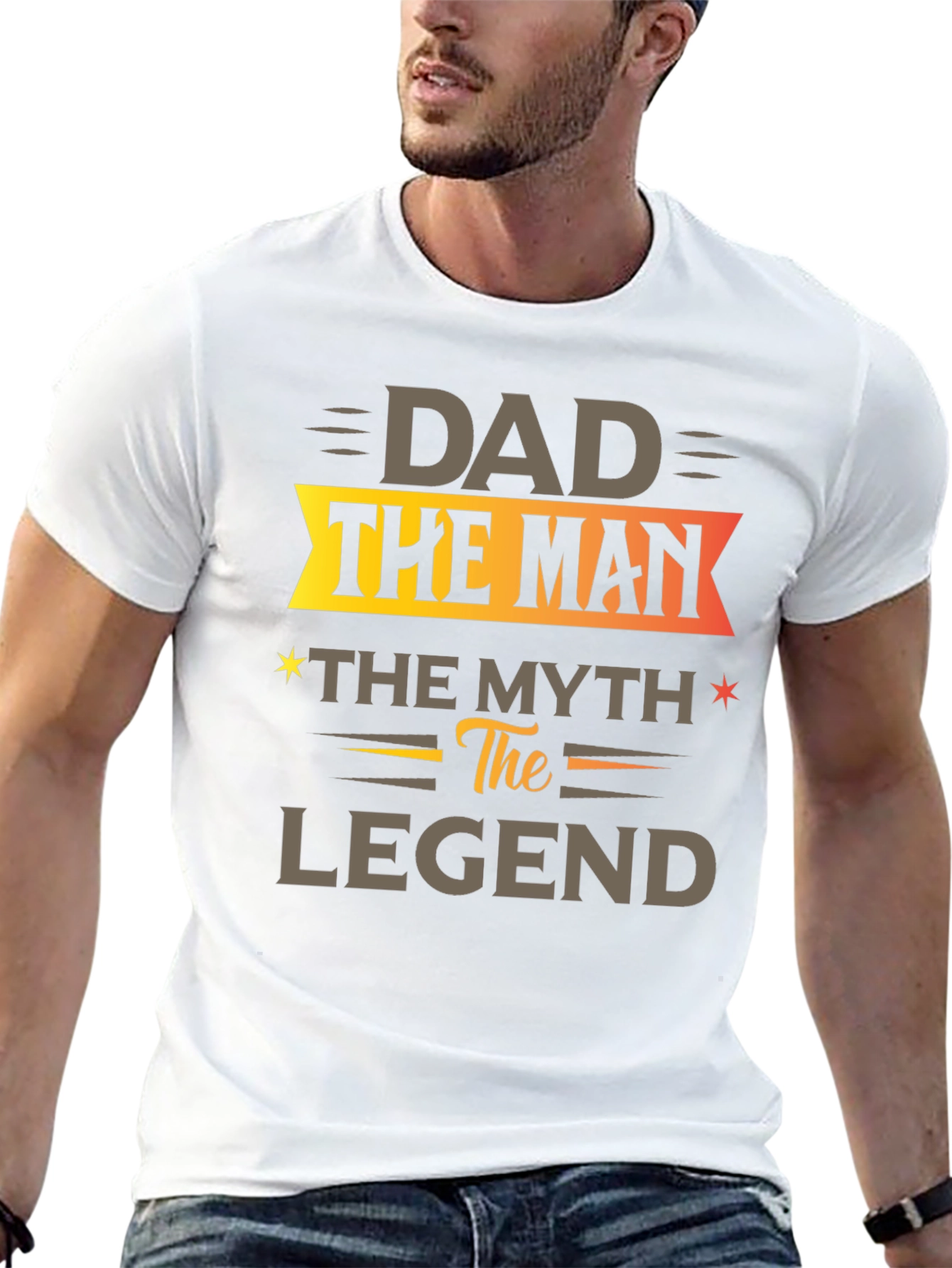 Dad The Man The Myth The Legend Black T-Shirt