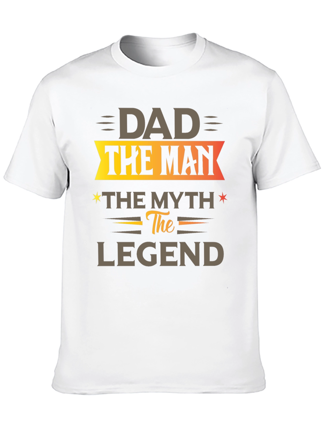 Dad The Man The Myth The Legend Black T-Shirt