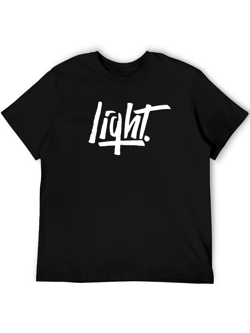 Light Graphic Print Black T-Shirt