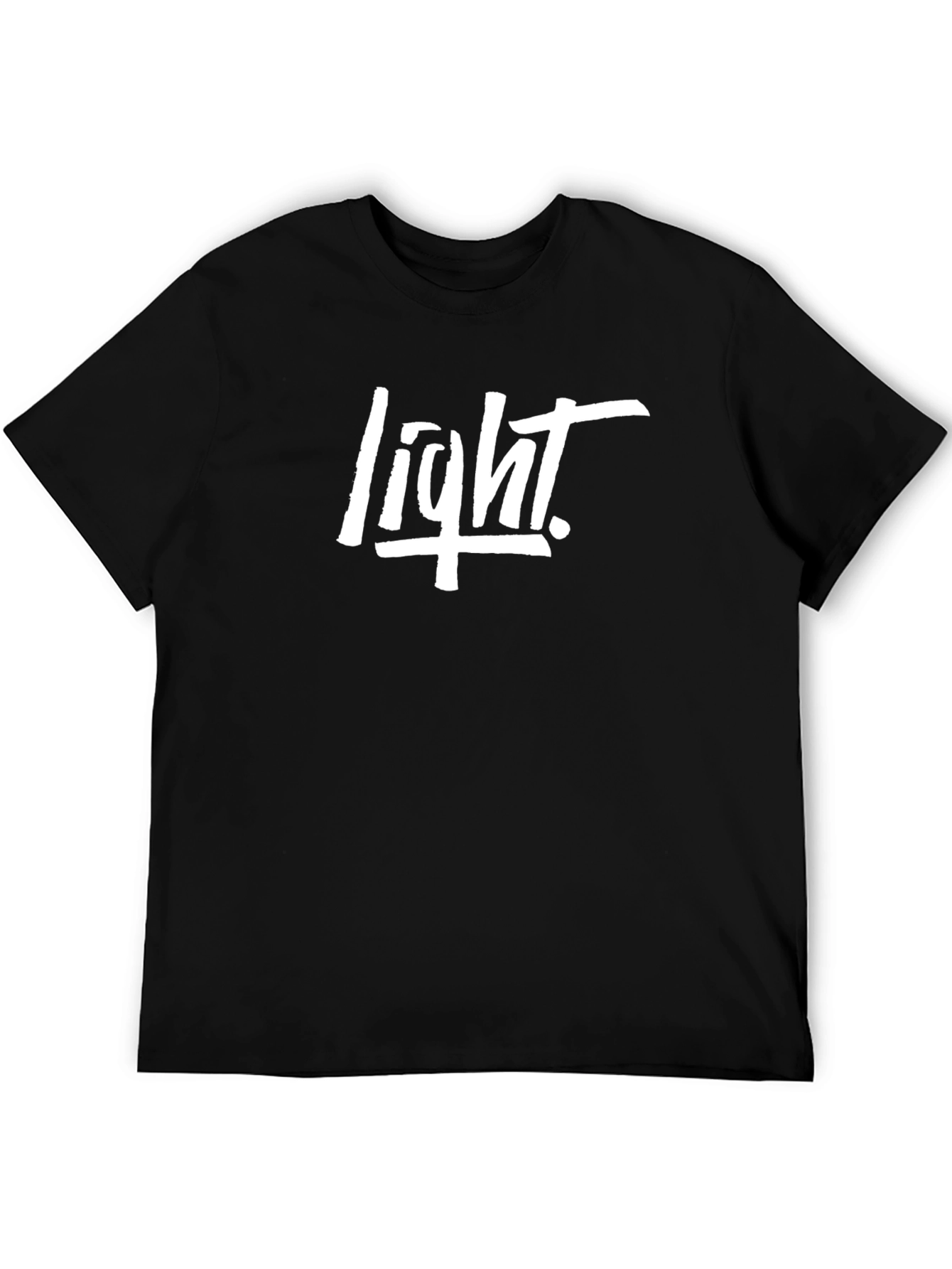 Light Graphic Print Black T-Shirt