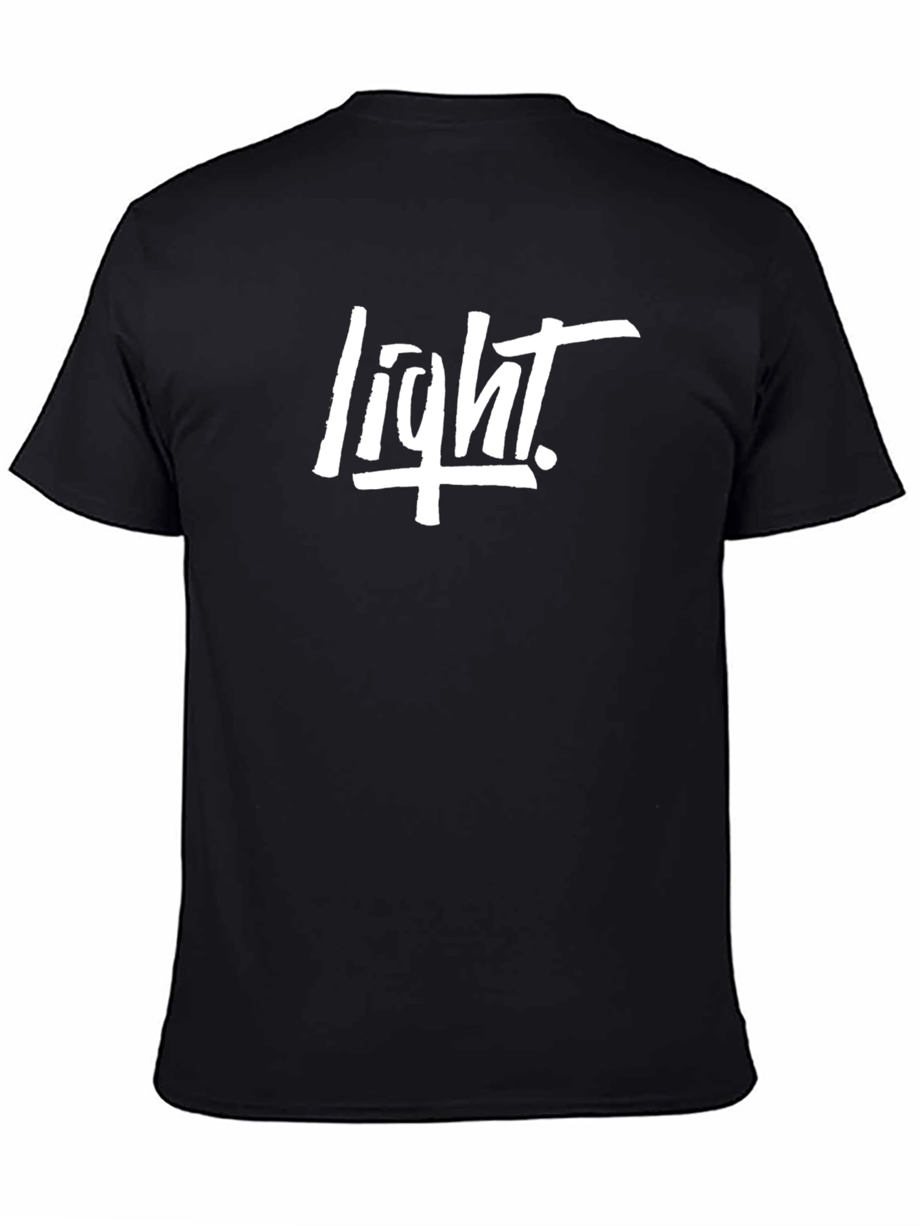 Light Graphic Print Black T-Shirt