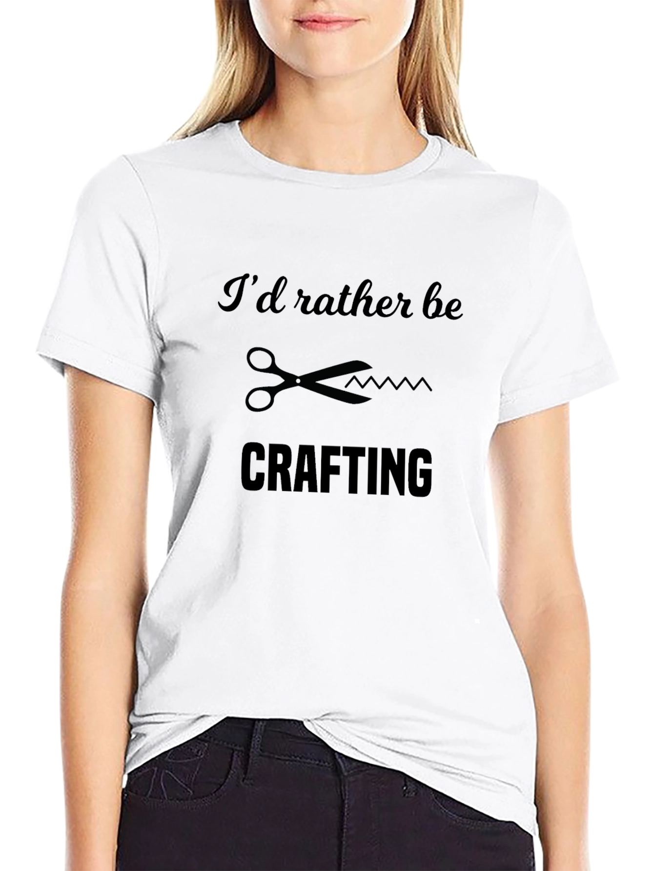 Crafting T-Shirt - Id Rather Be Crafting Tee