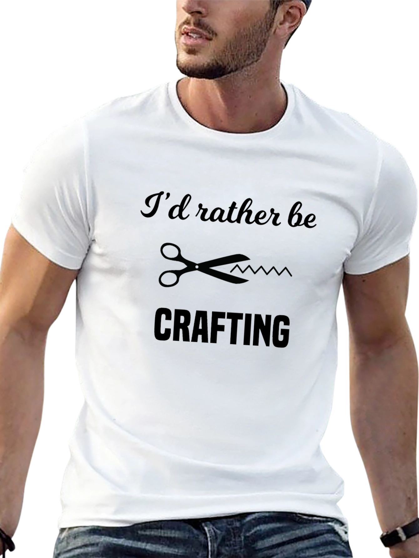 Crafting T-Shirt - Id Rather Be Crafting Tee