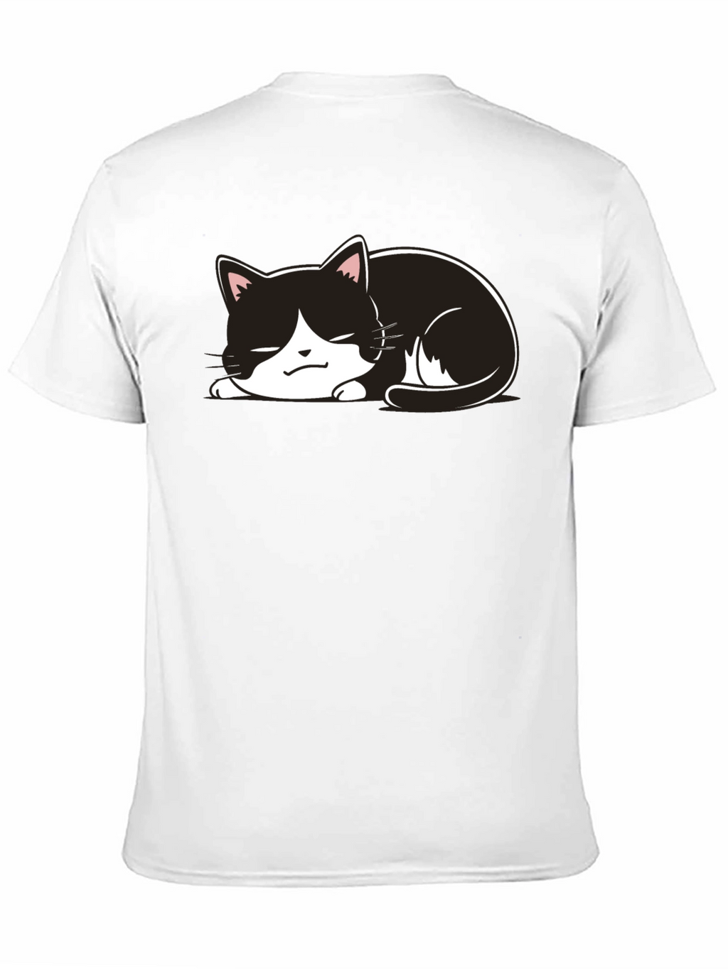 Cute Cat Nap T-Shirt - Black