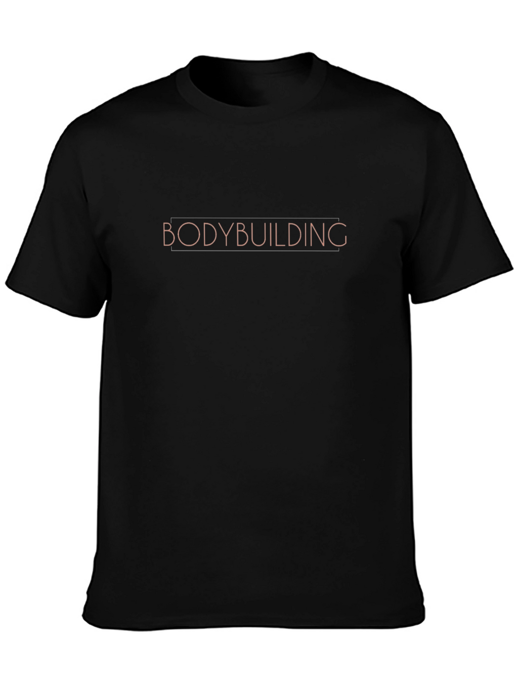 Bodybuilding Graphic Tee - Black Cotton T-Shirt