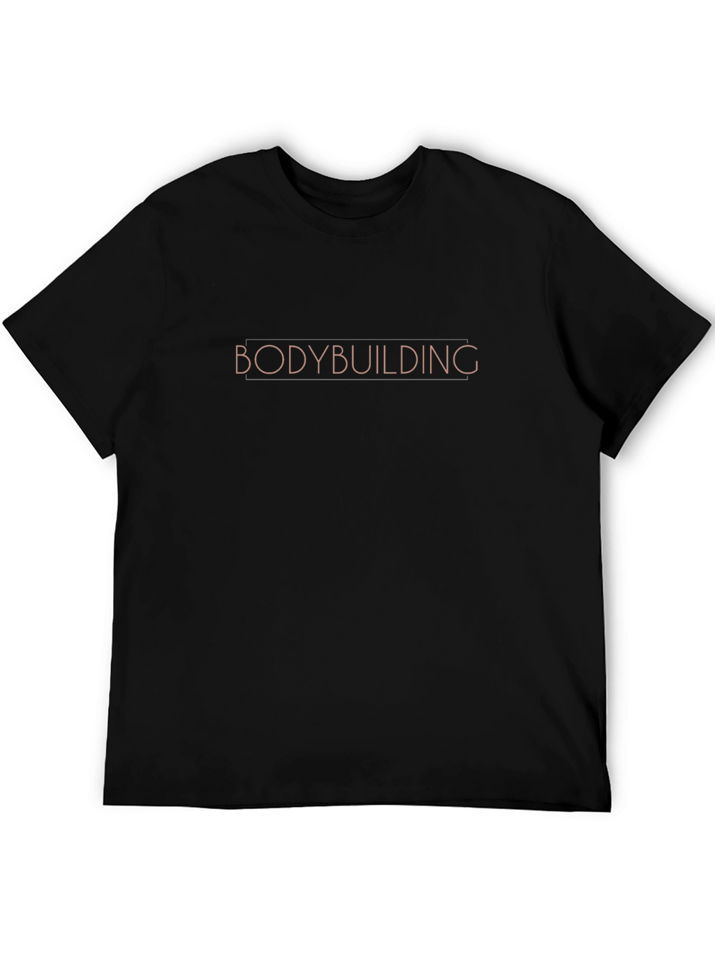 Bodybuilding Graphic Tee - Black Cotton T-Shirt