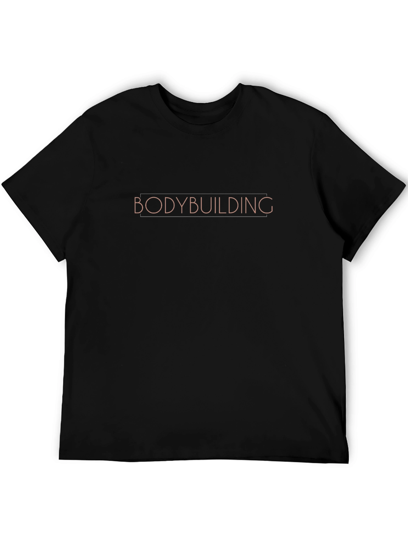 Bodybuilding Graphic Tee - Black Cotton T-Shirt
