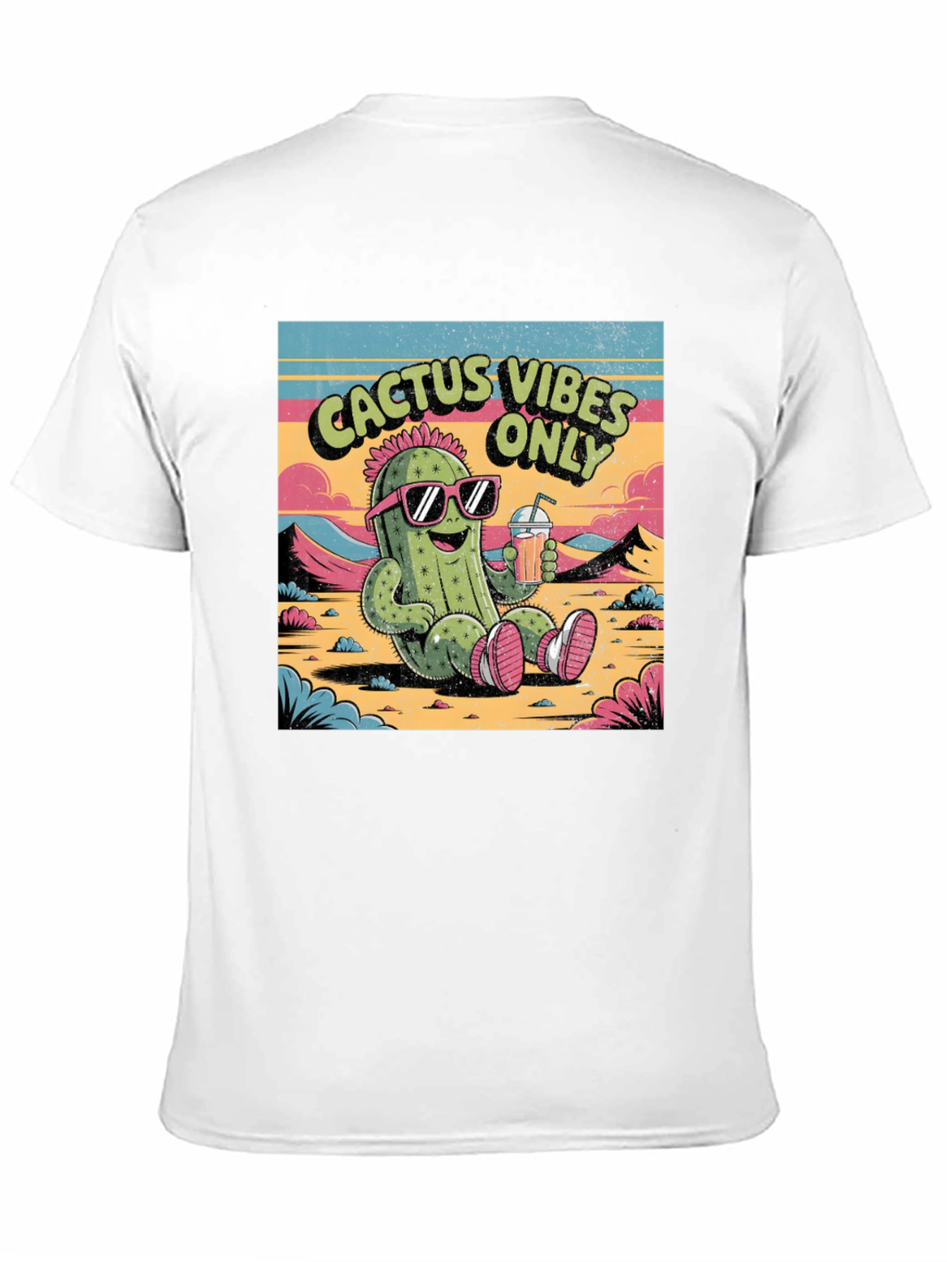 Cactus Vibes Only T-Shirt - Cool Summer Design