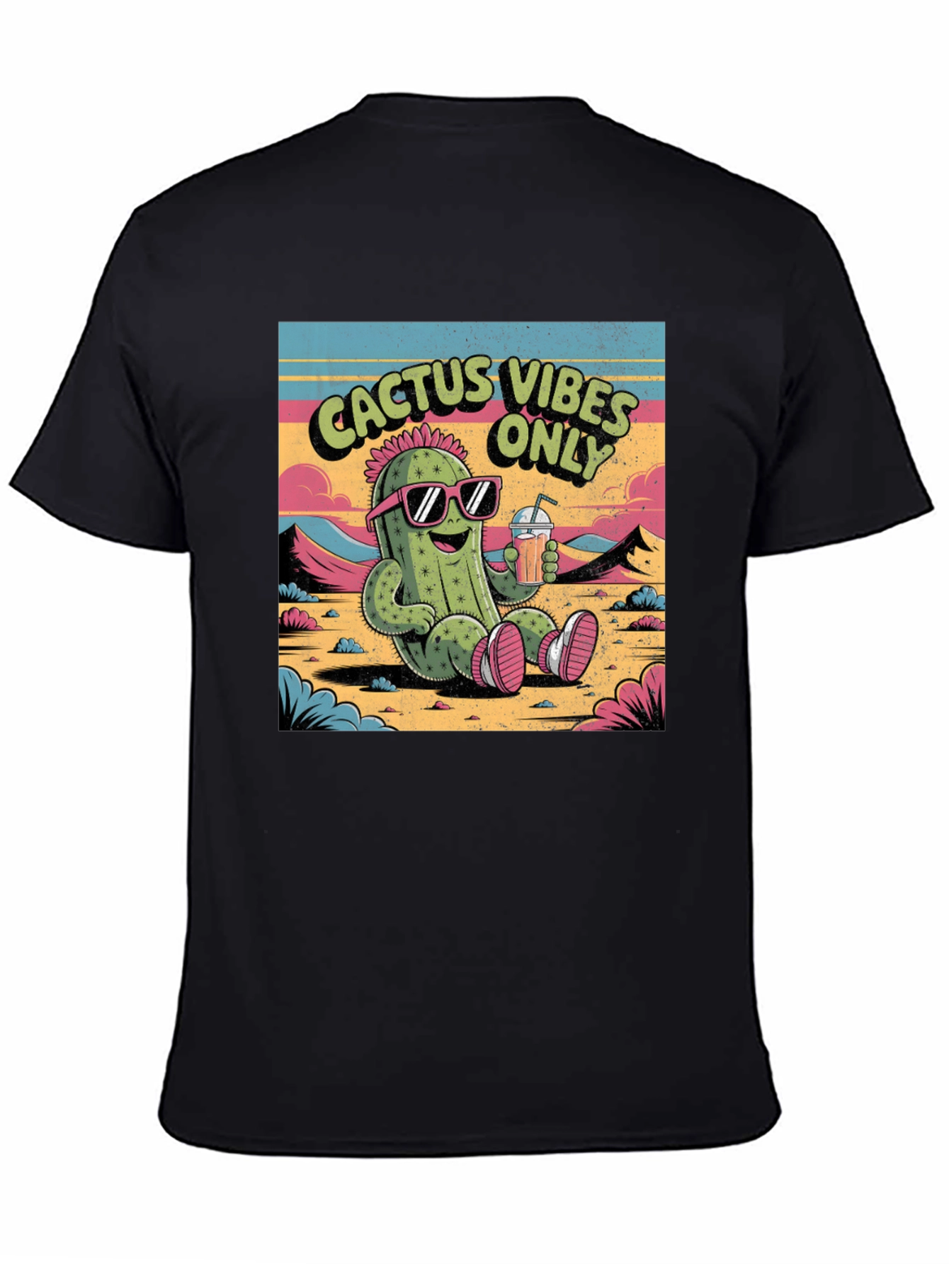 Cactus Vibes Only T-Shirt - Cool Summer Design