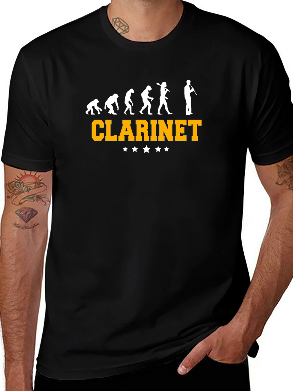 Clarinets Evolution T-Shirt - Music Lover