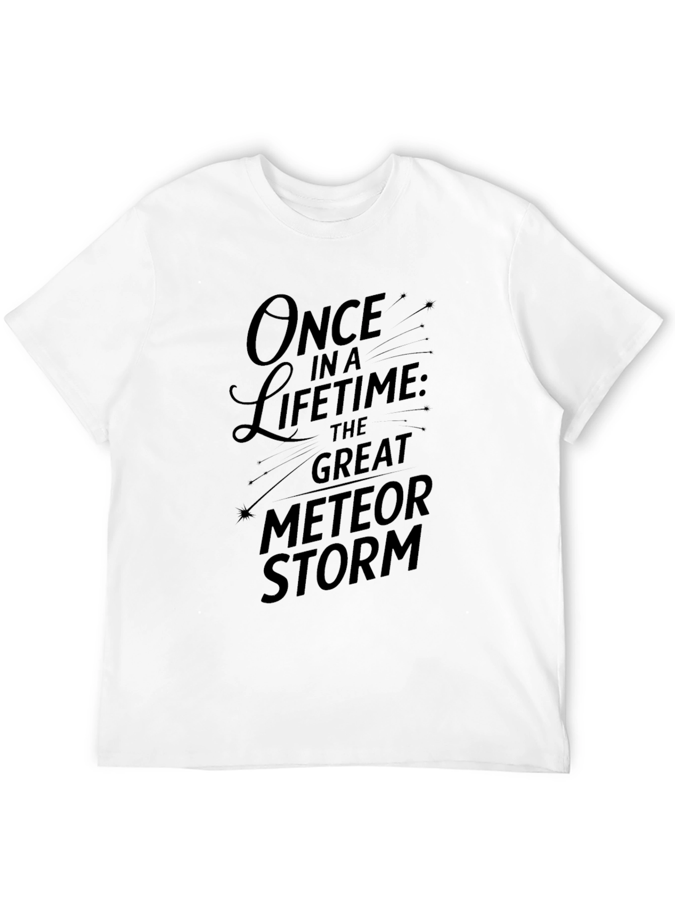 Once in a Lifetime Meteor Storm Black T-Shirt