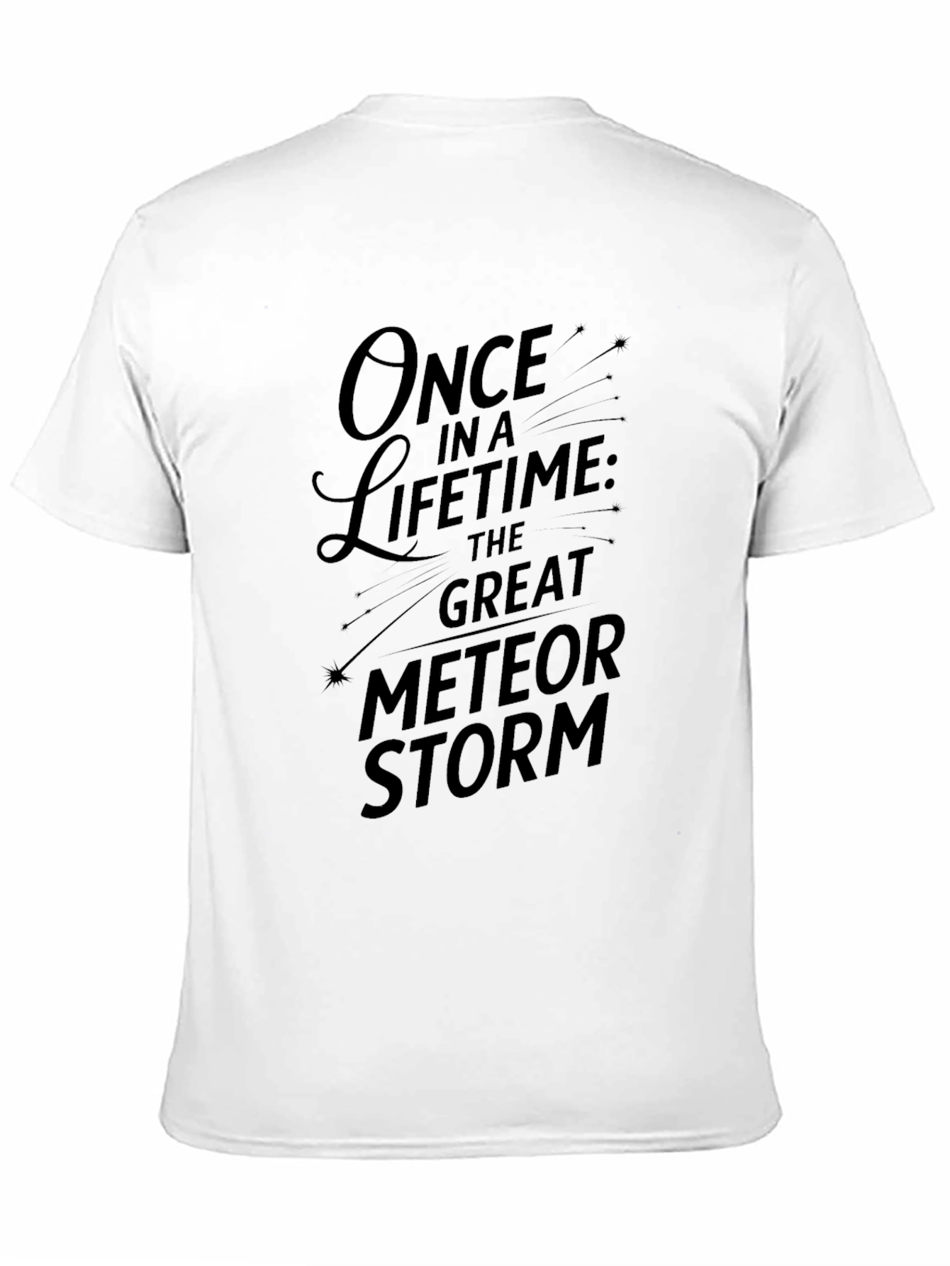 Once in a Lifetime Meteor Storm Black T-Shirt