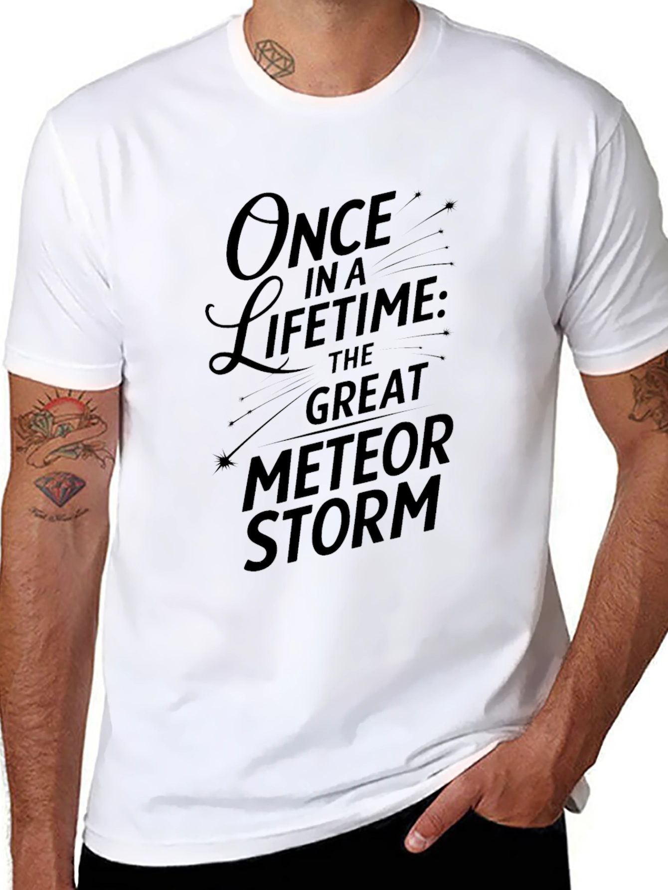 Once in a Lifetime Meteor Storm Black T-Shirt