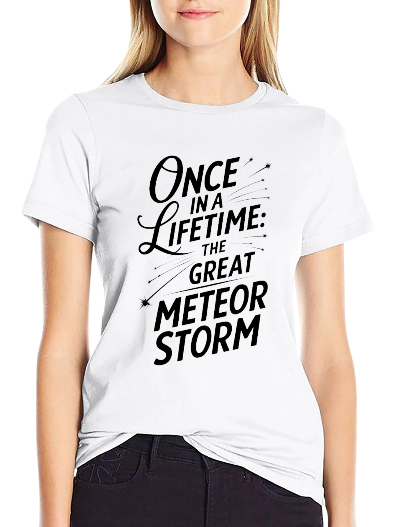 Once in a Lifetime Meteor Storm Black T-Shirt