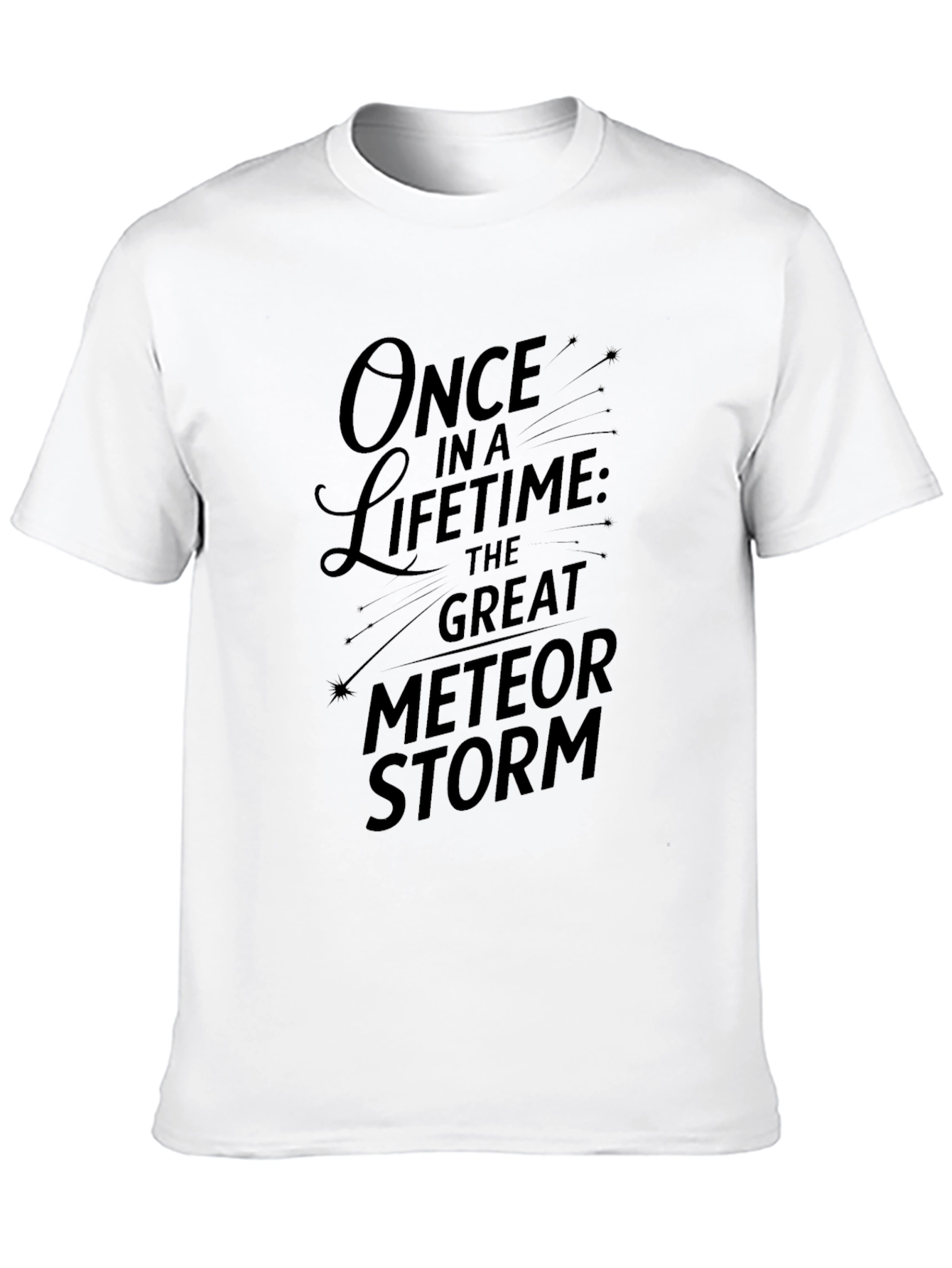 Once in a Lifetime Meteor Storm Black T-Shirt