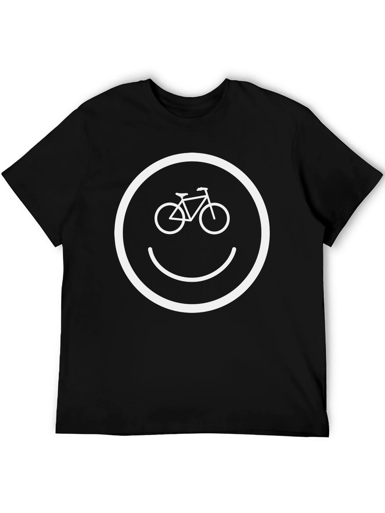 Bike Smiley Face Graphic T-Shirt