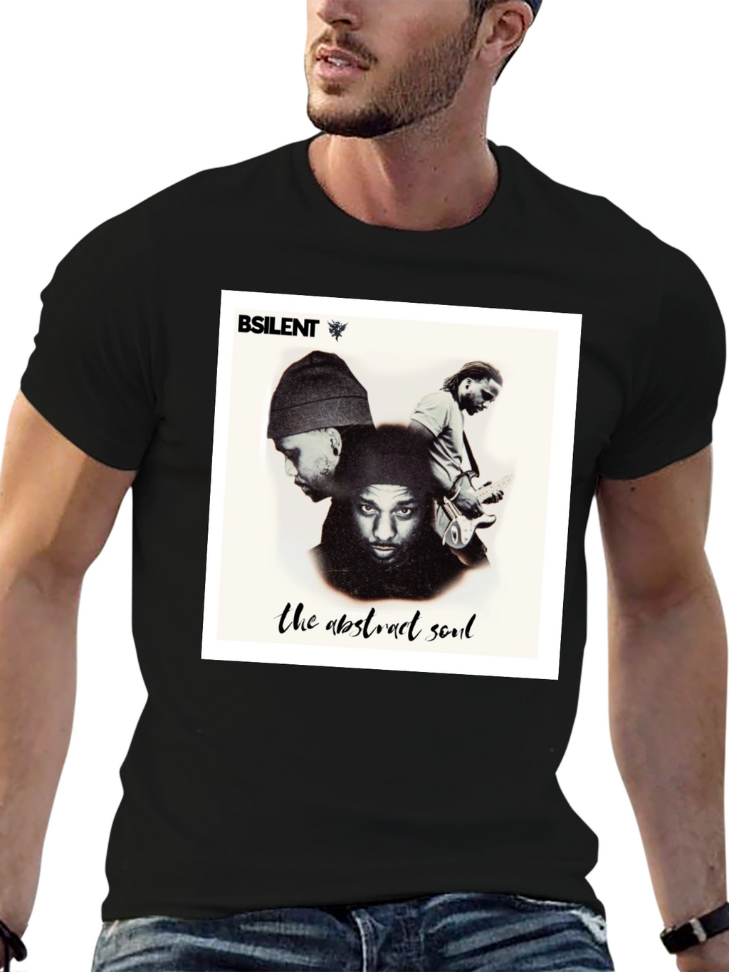BSilent The Abstract Soul Black T-Shirt