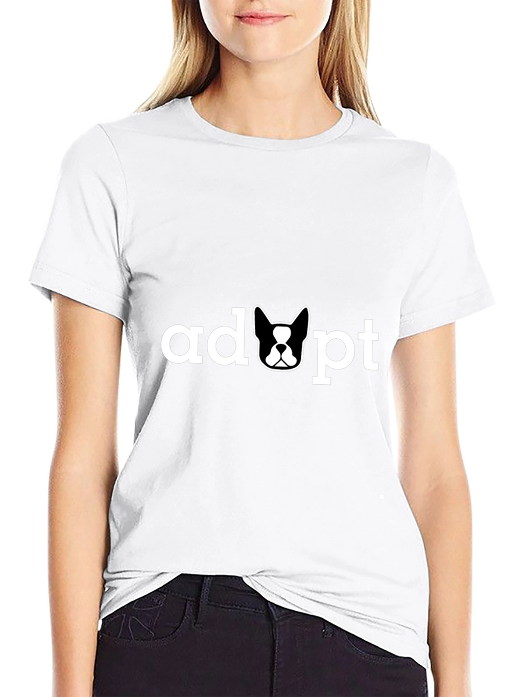 Adopt Dog Tee - Unisex Black T-Shirt