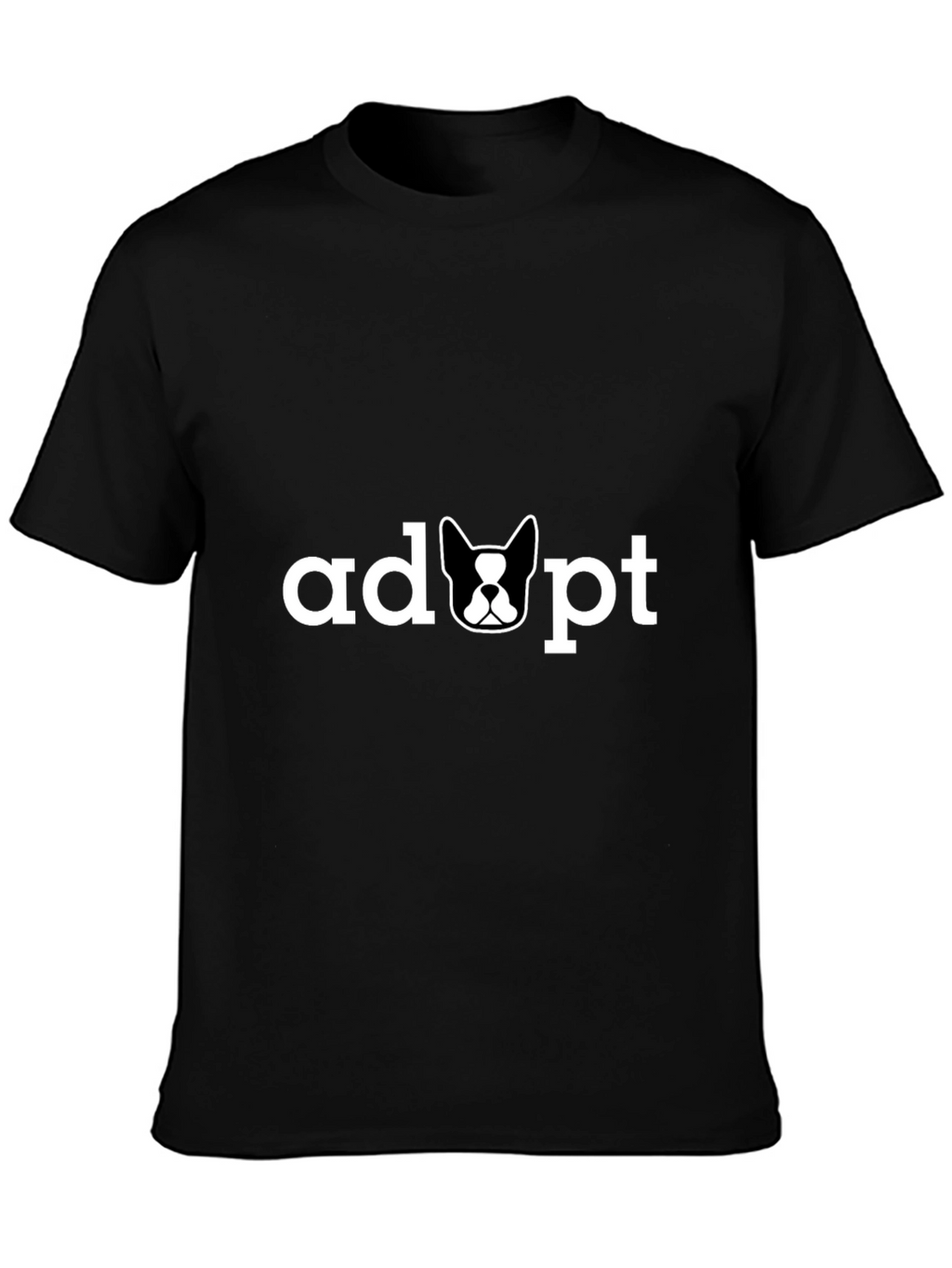 Adopt Dog Tee - Unisex Black T-Shirt