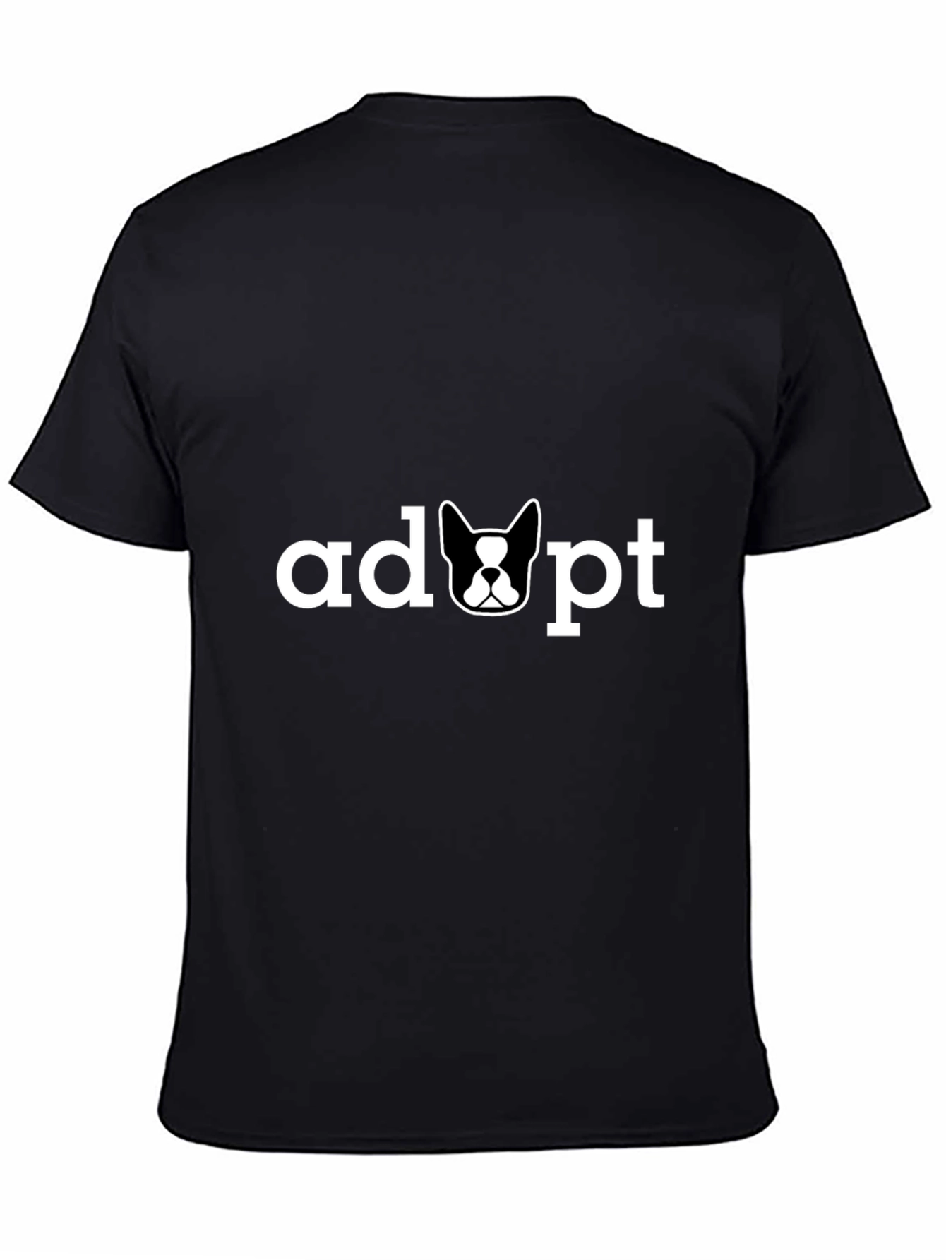 Adopt Dog Tee - Unisex Black T-Shirt