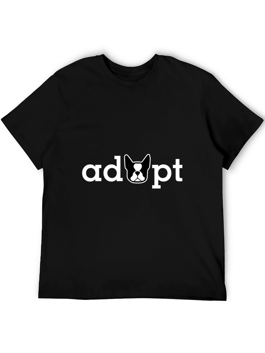 Adopt Dog Tee - Unisex Black T-Shirt