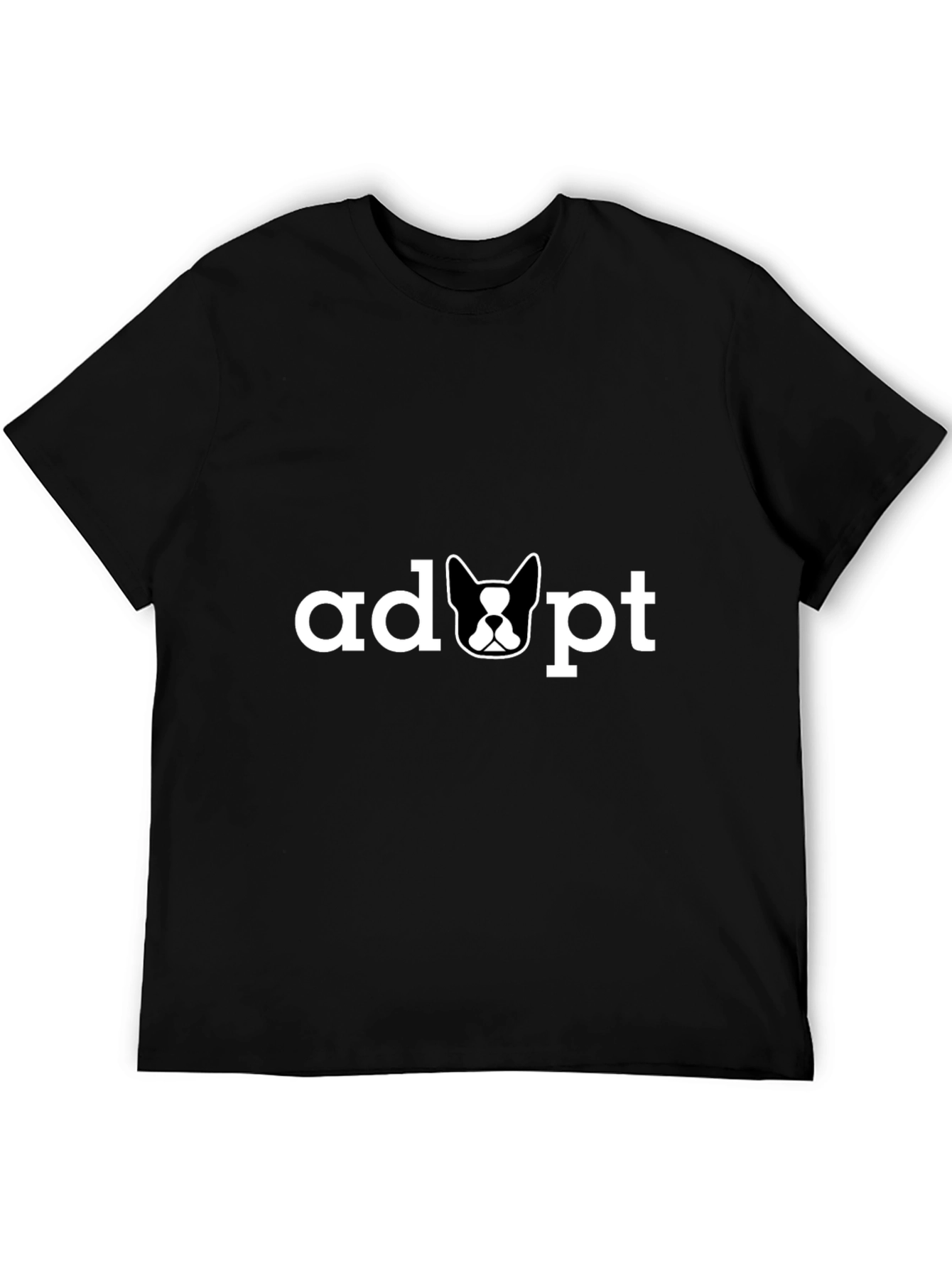 Adopt Dog Tee - Unisex Black T-Shirt
