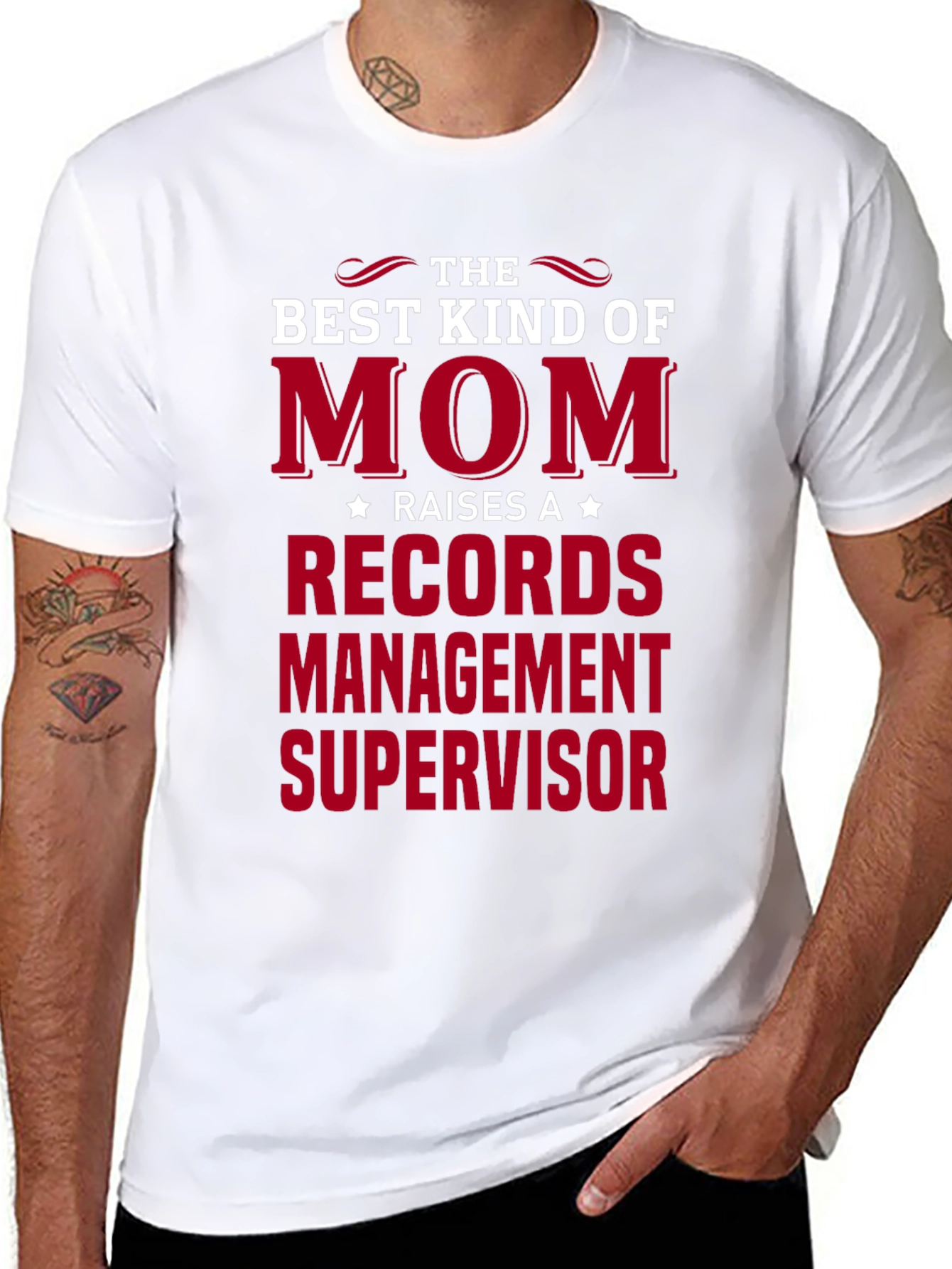 Best Kind of Mom Raises Records Management Supervisor T-Shirt