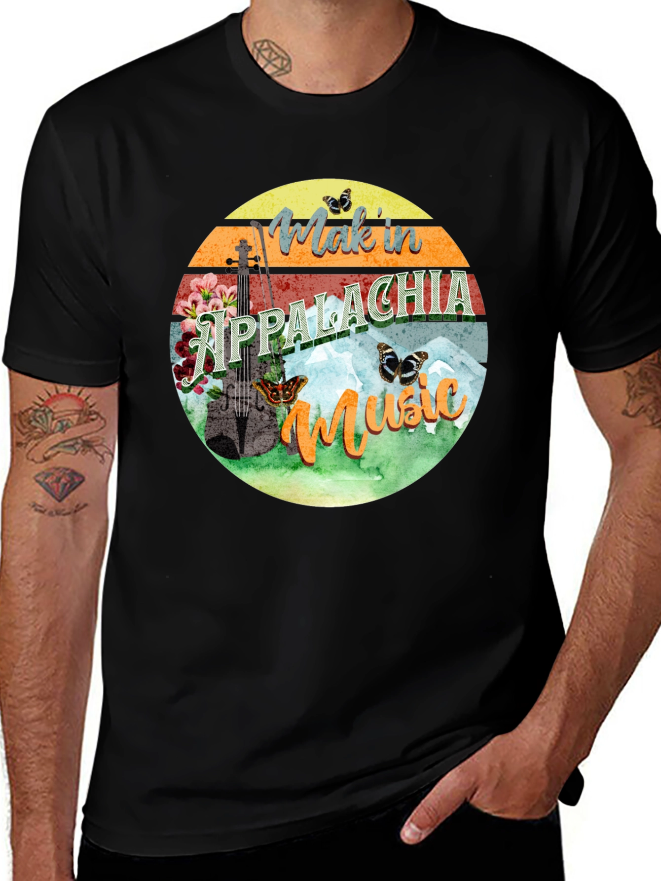 Appalachia Music Graphic Tee - Retro Mountain Vibes