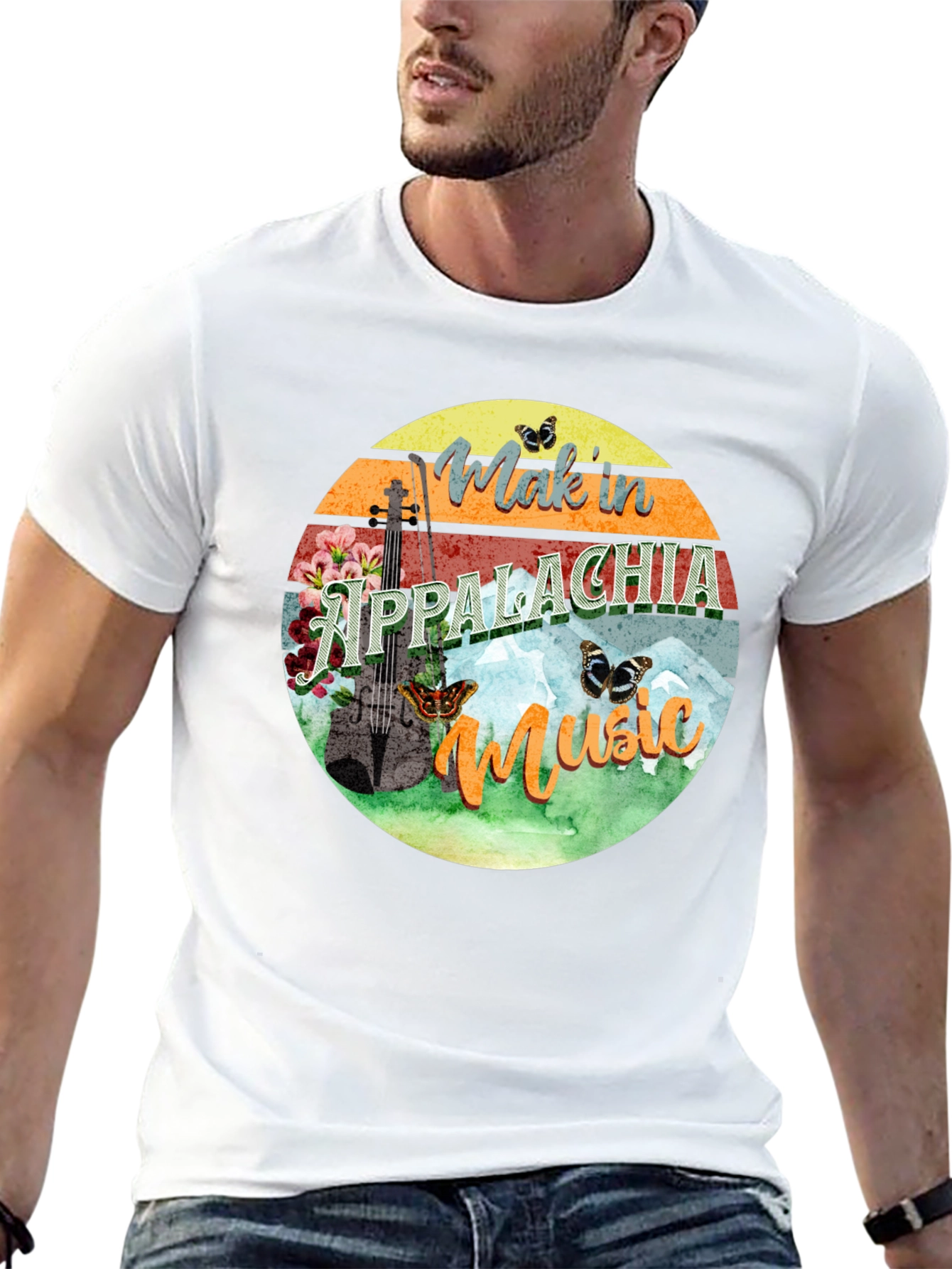 Appalachia Music Graphic Tee - Retro Mountain Vibes