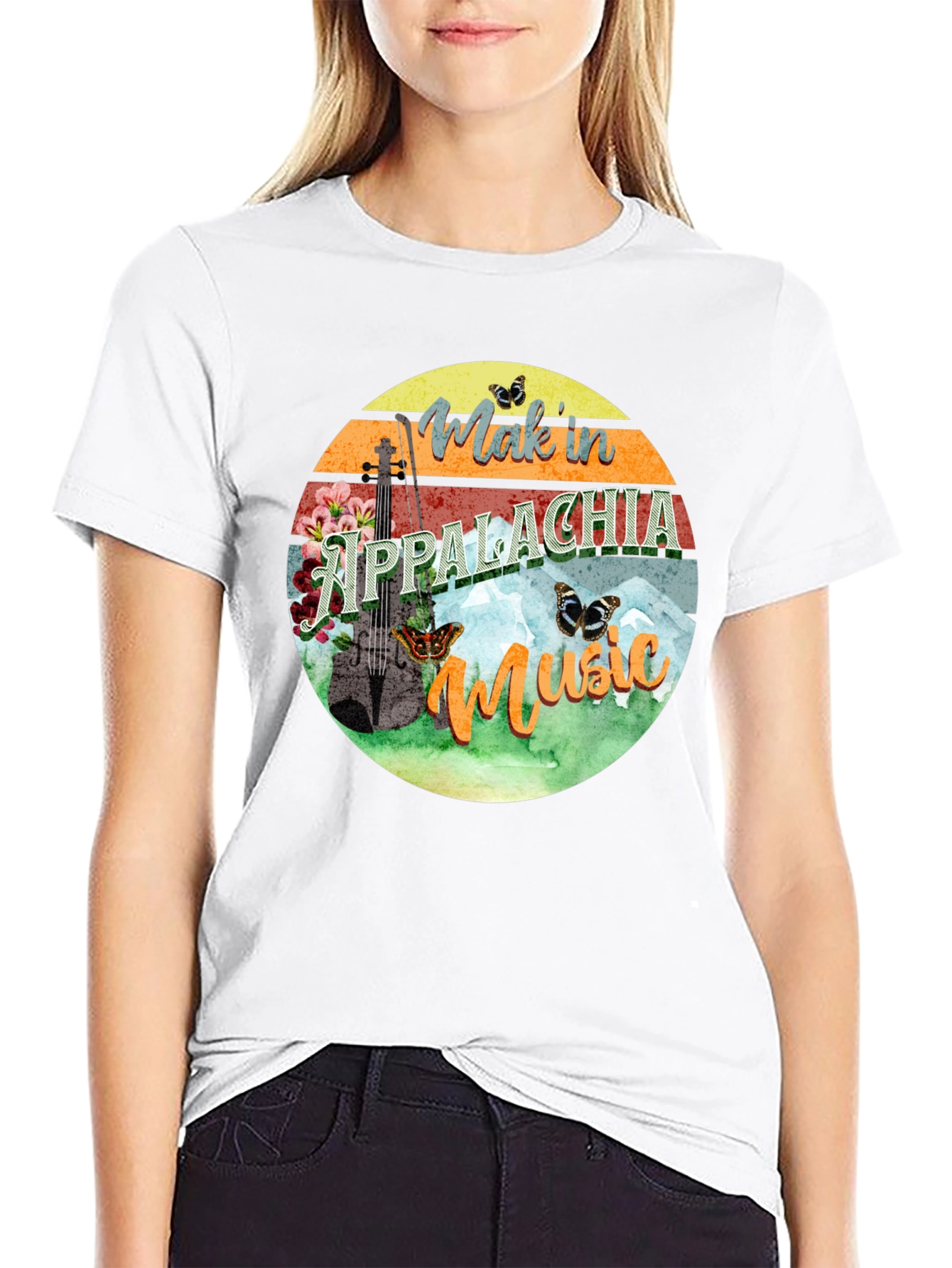 Appalachia Music Graphic Tee - Retro Mountain Vibes