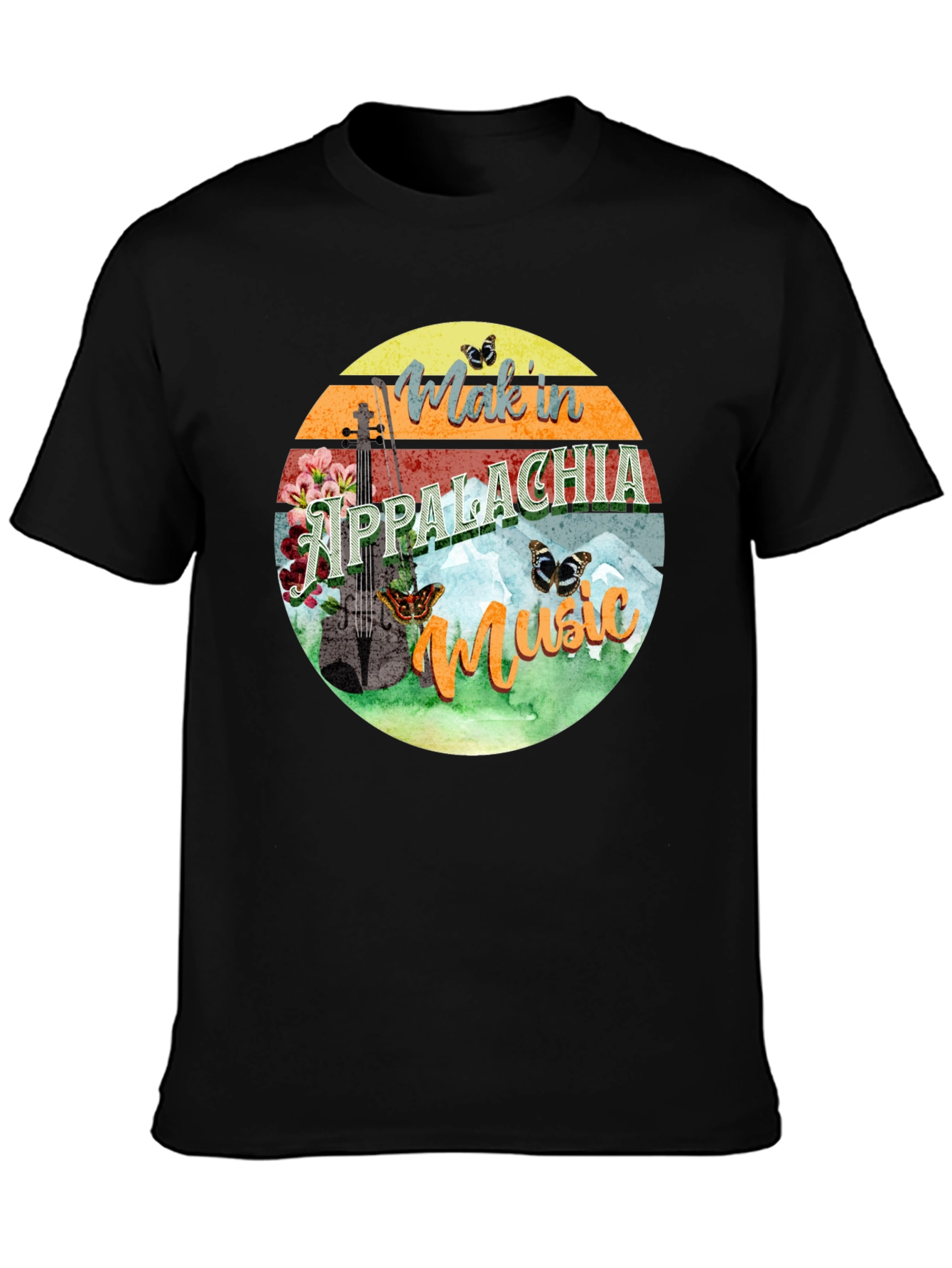 Appalachia Music Graphic Tee - Retro Mountain Vibes